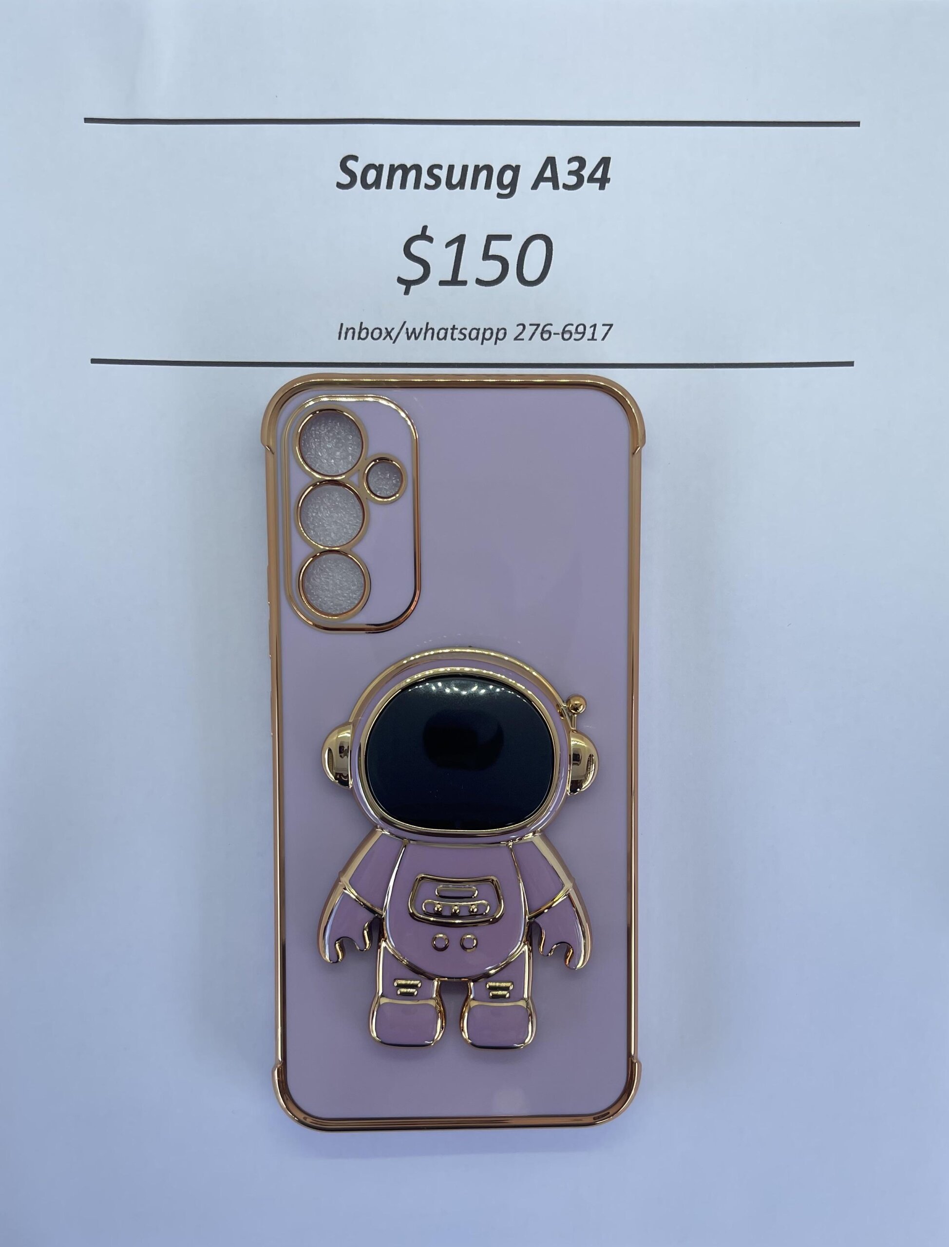 A34 Purple 3D Astronaut Phone case