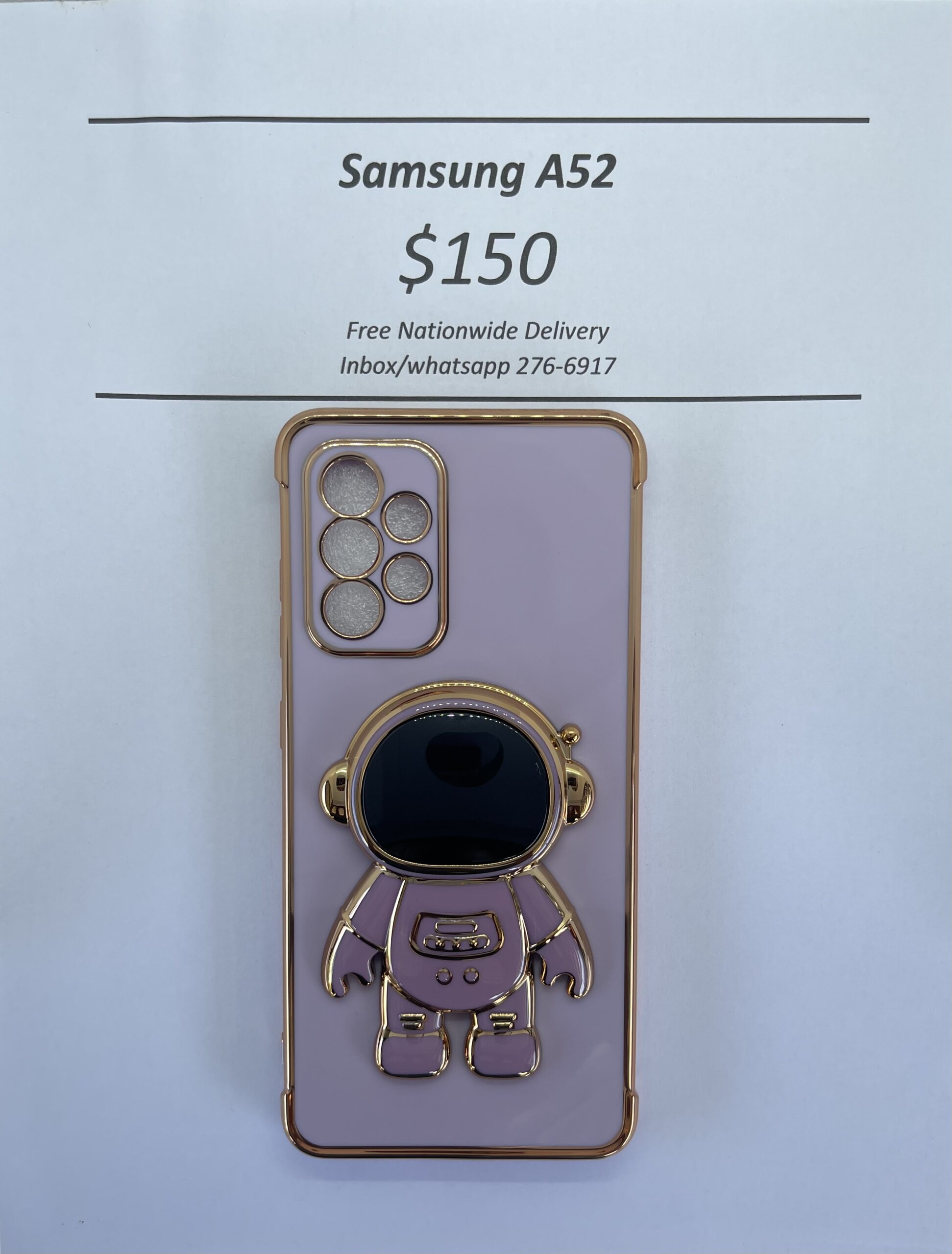 A52 Purple 3D Astronaut Phone case