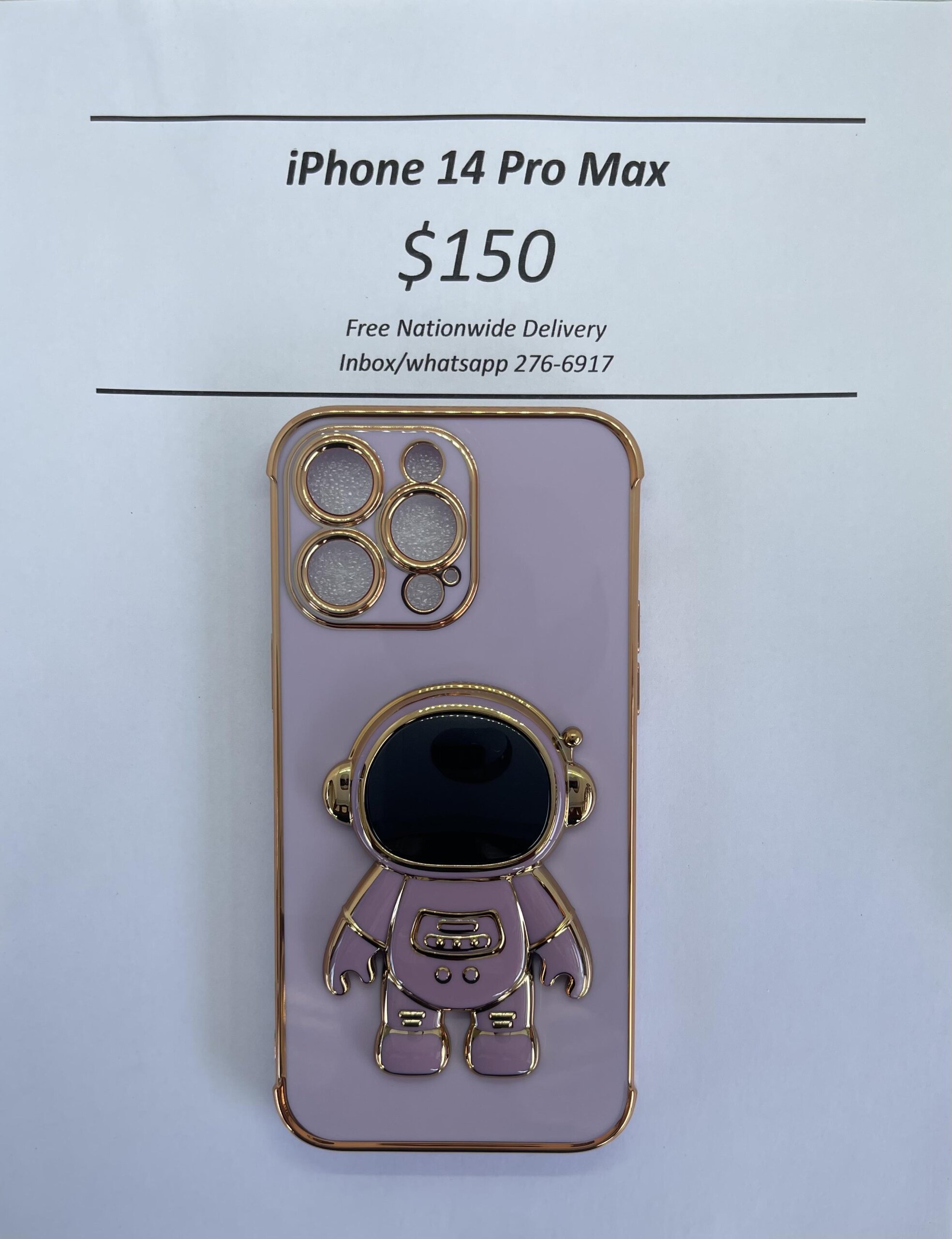 iPhone 14 Pro Max Purple 3D Astronaut Phone case