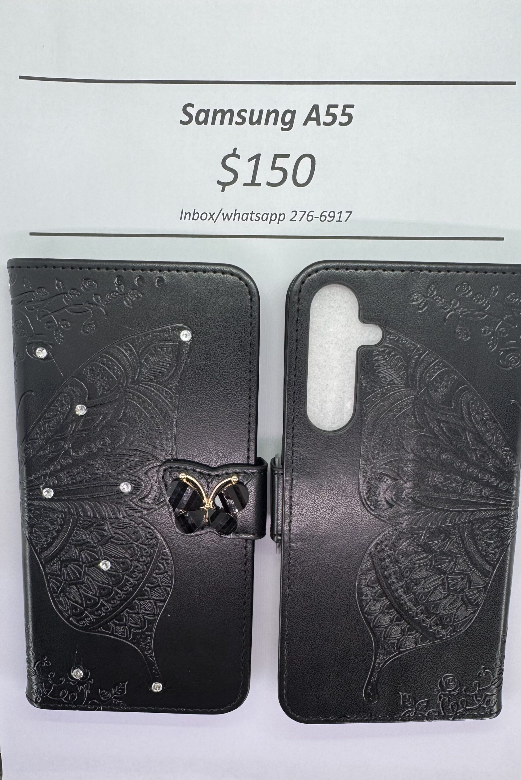 A55 Black Butterfly Wallet