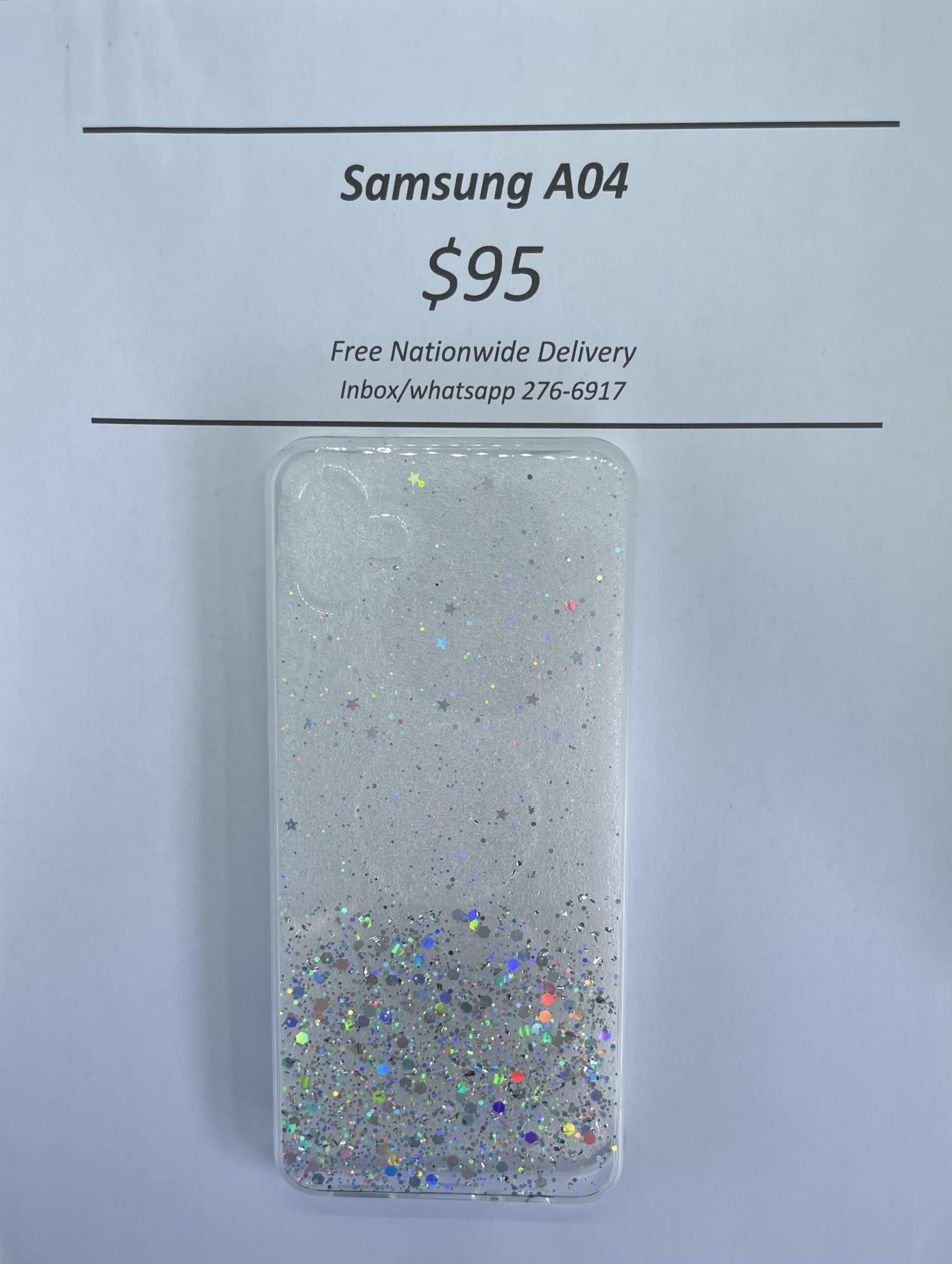 A04 Clear Glitter silicone
