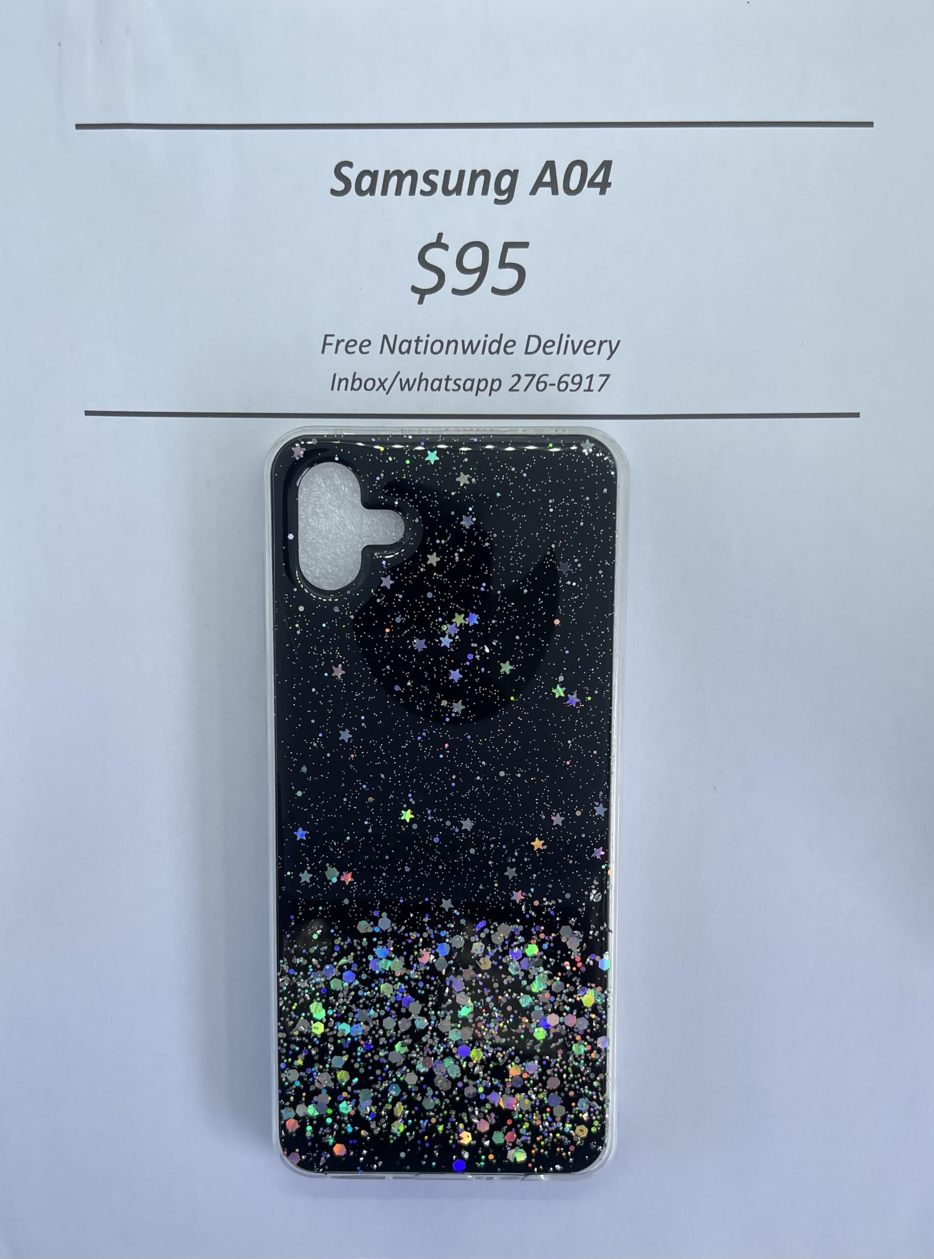 A04 Black Glitter silicone