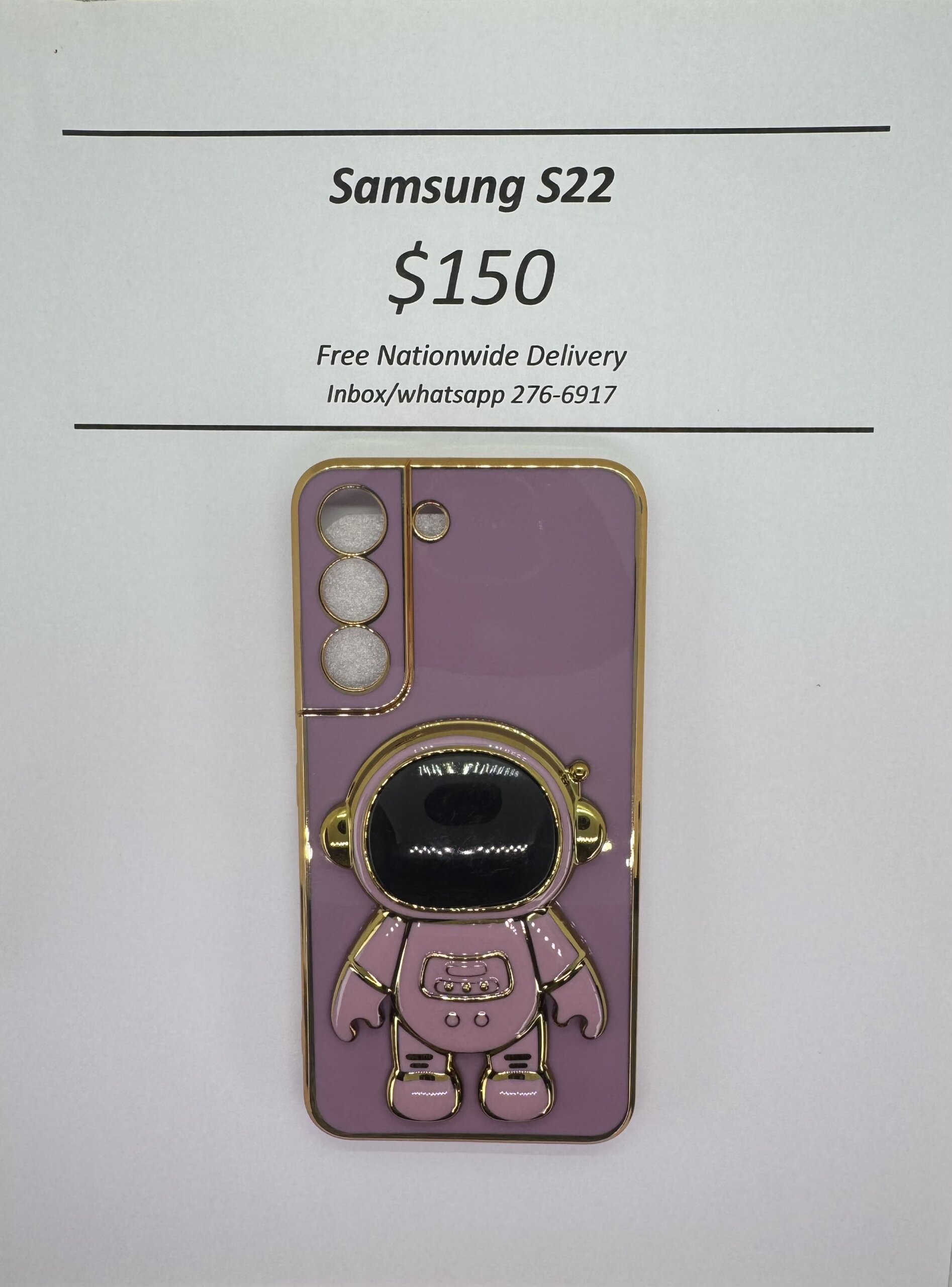 S22 Purple 3D Astronaut Phone case