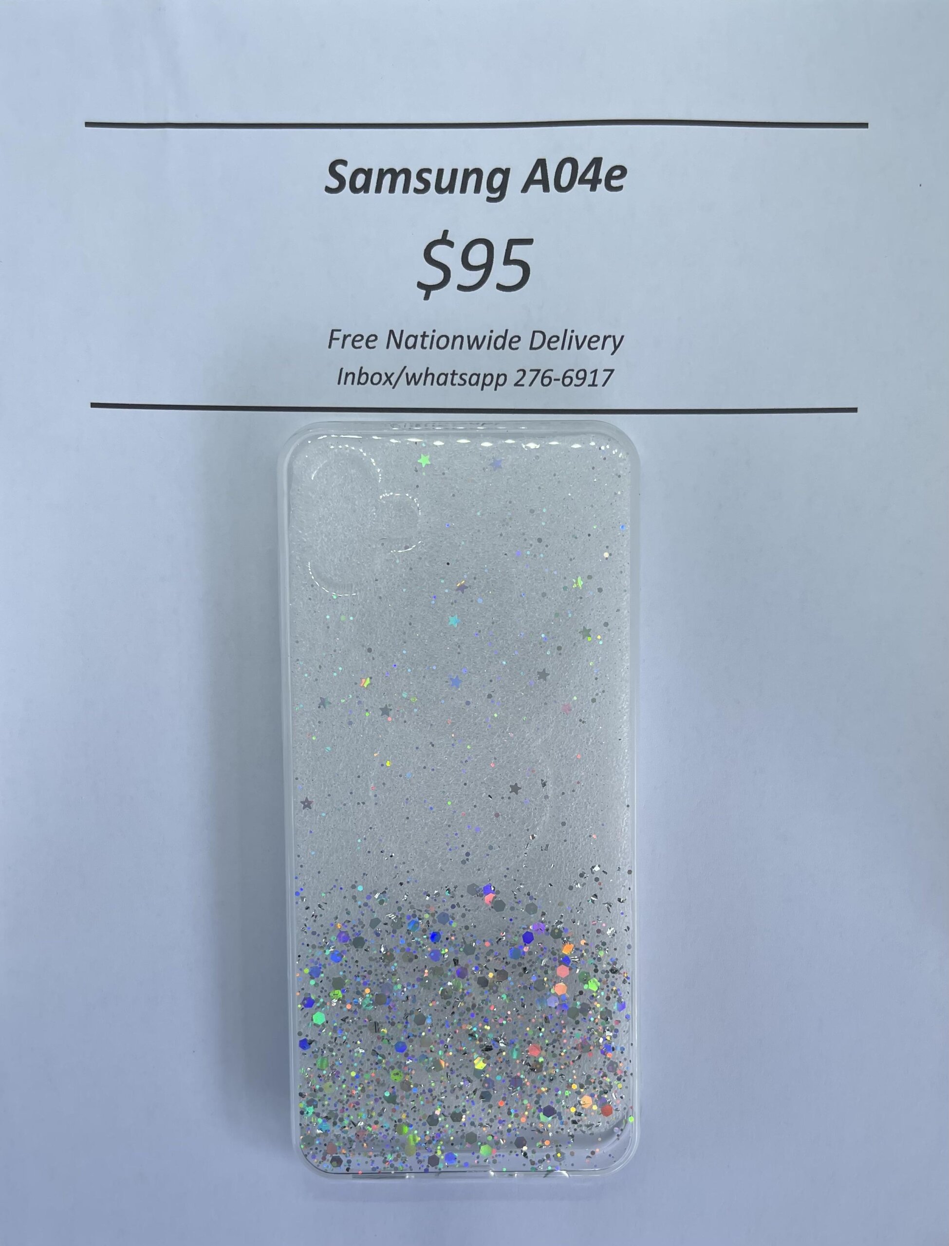 A04E Clear Glitter silicone