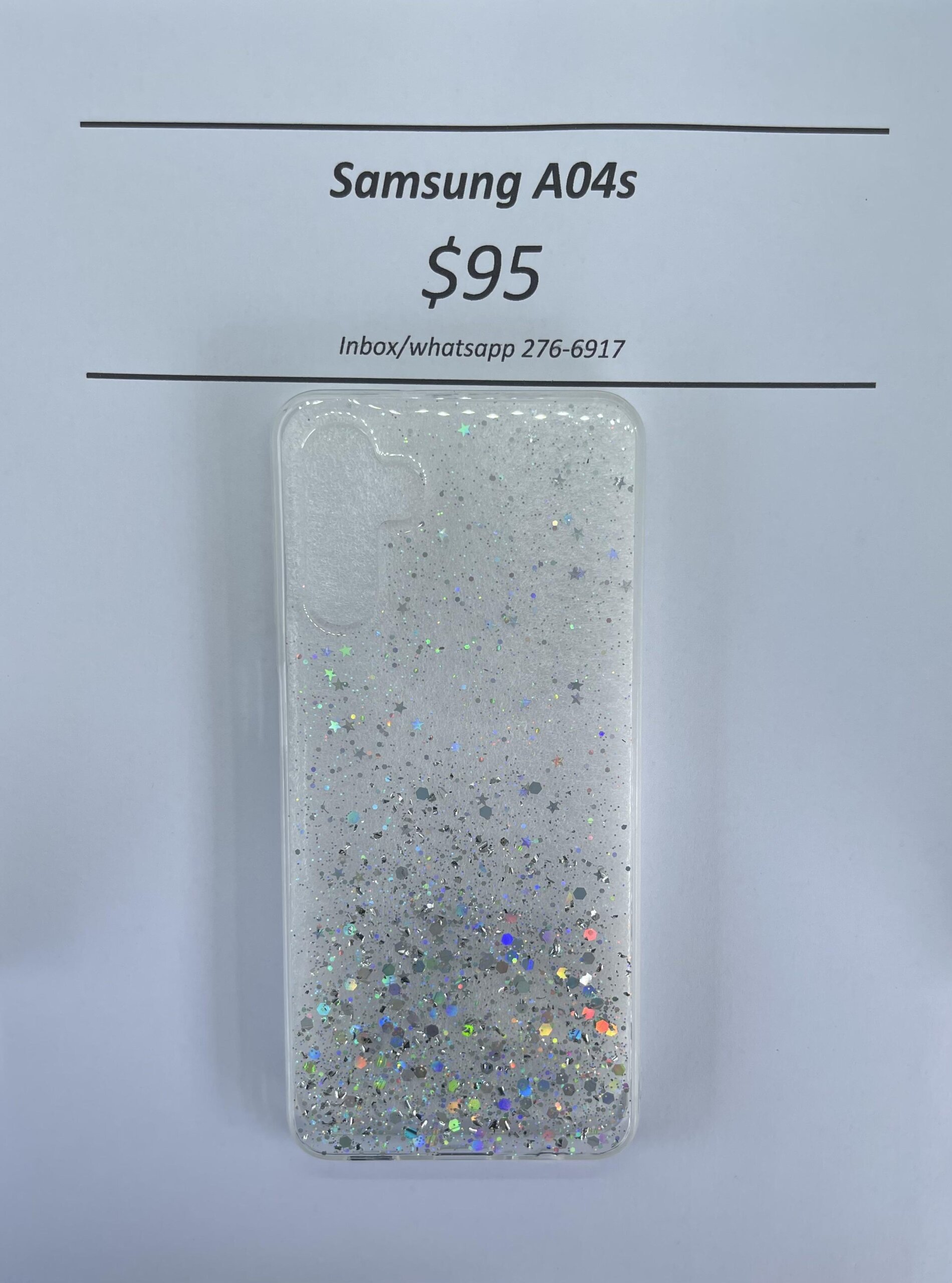 A04s Clear Glitter silicone