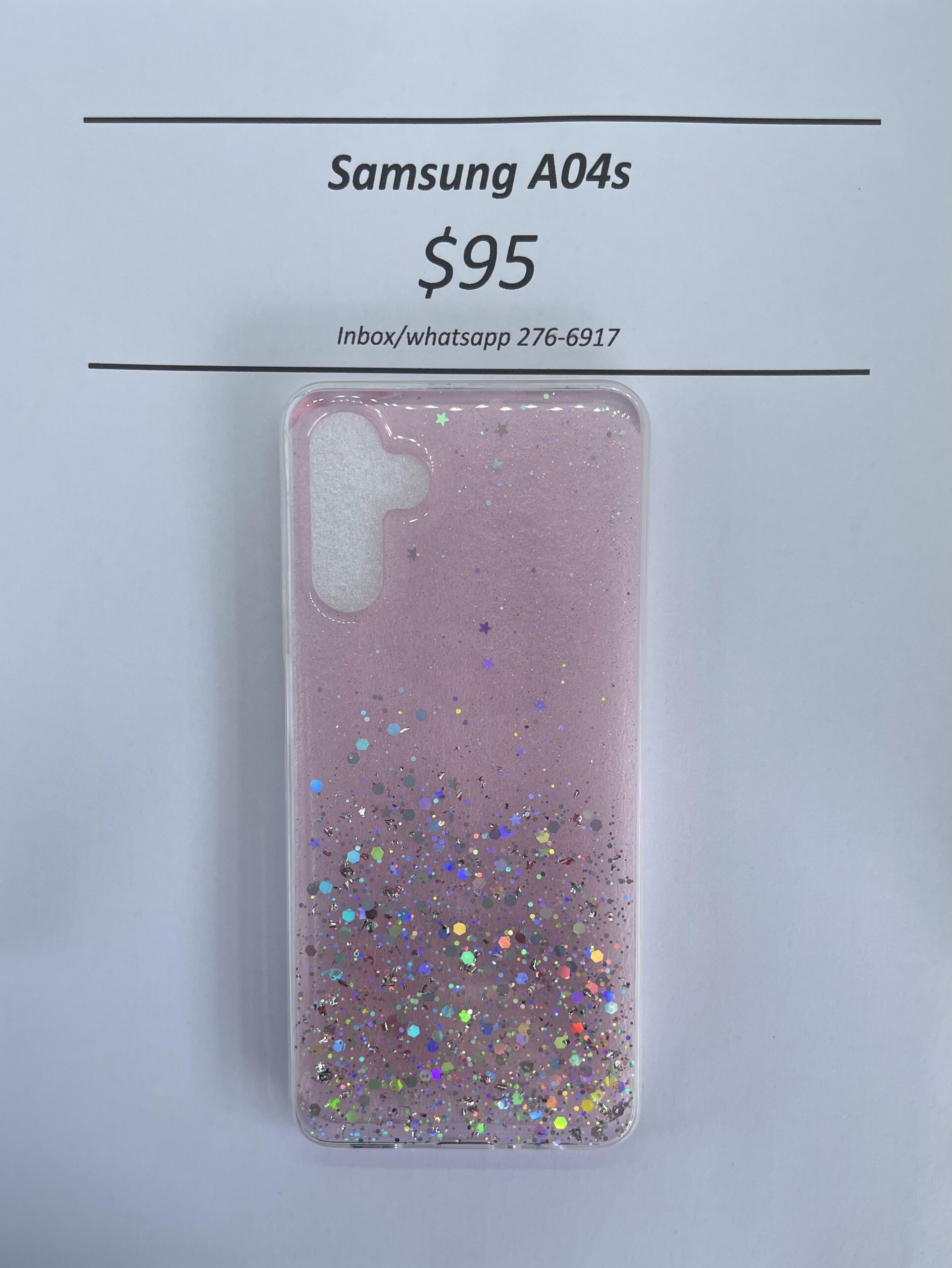 A04s Pink Glitter silicone