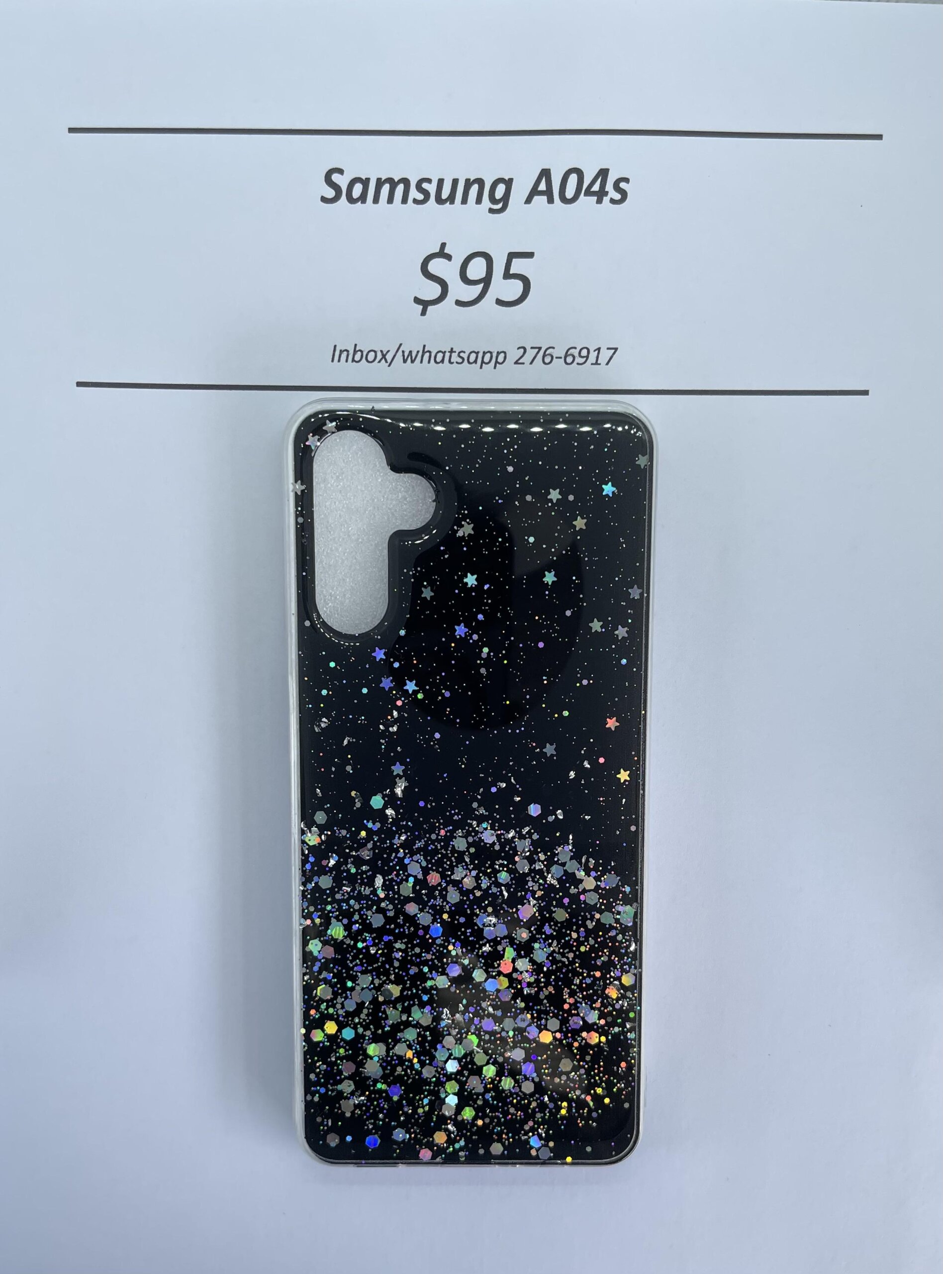 A04s Black Glitter silicone