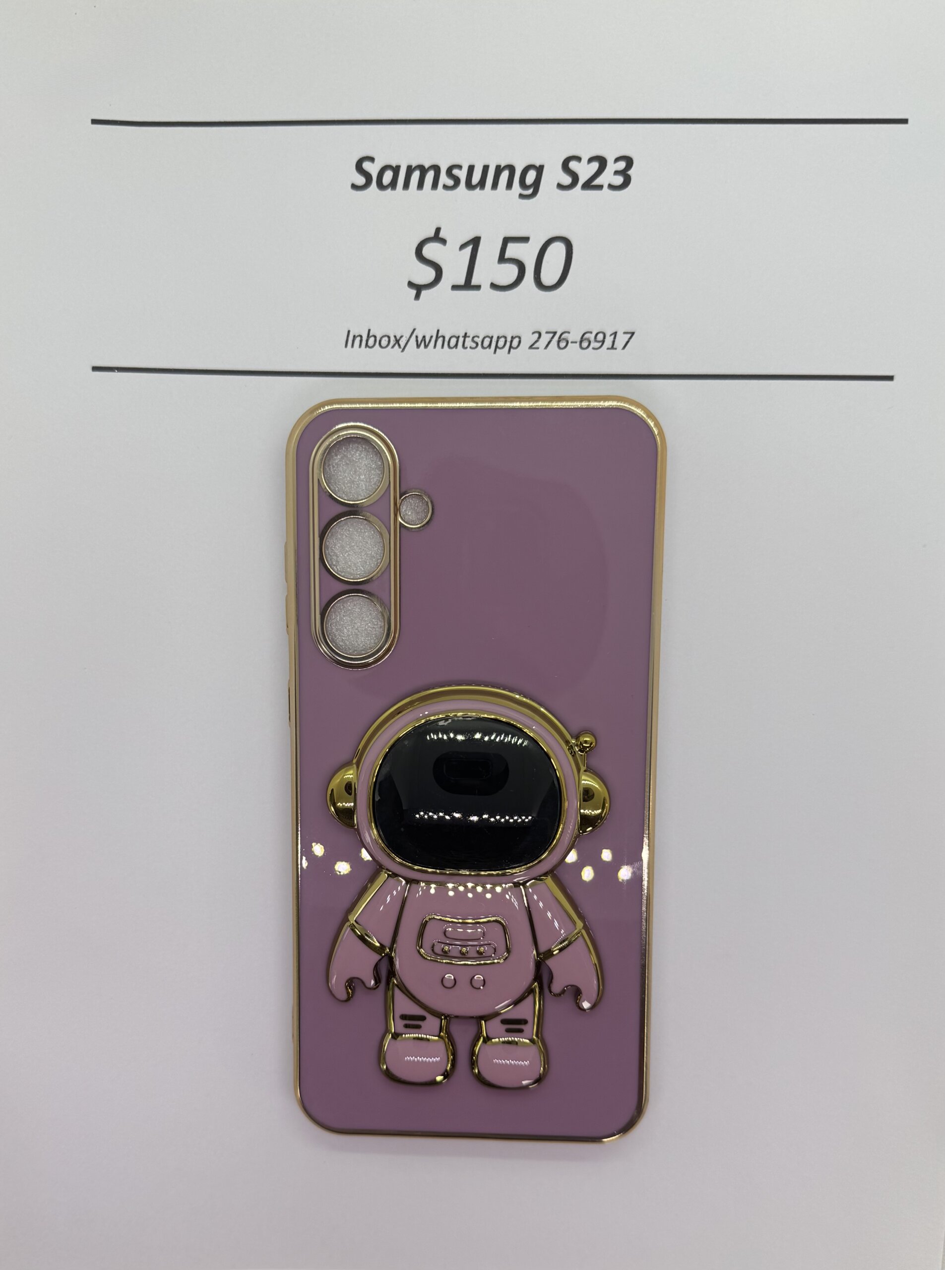 S23 Purple 3D Astronaut Phone case