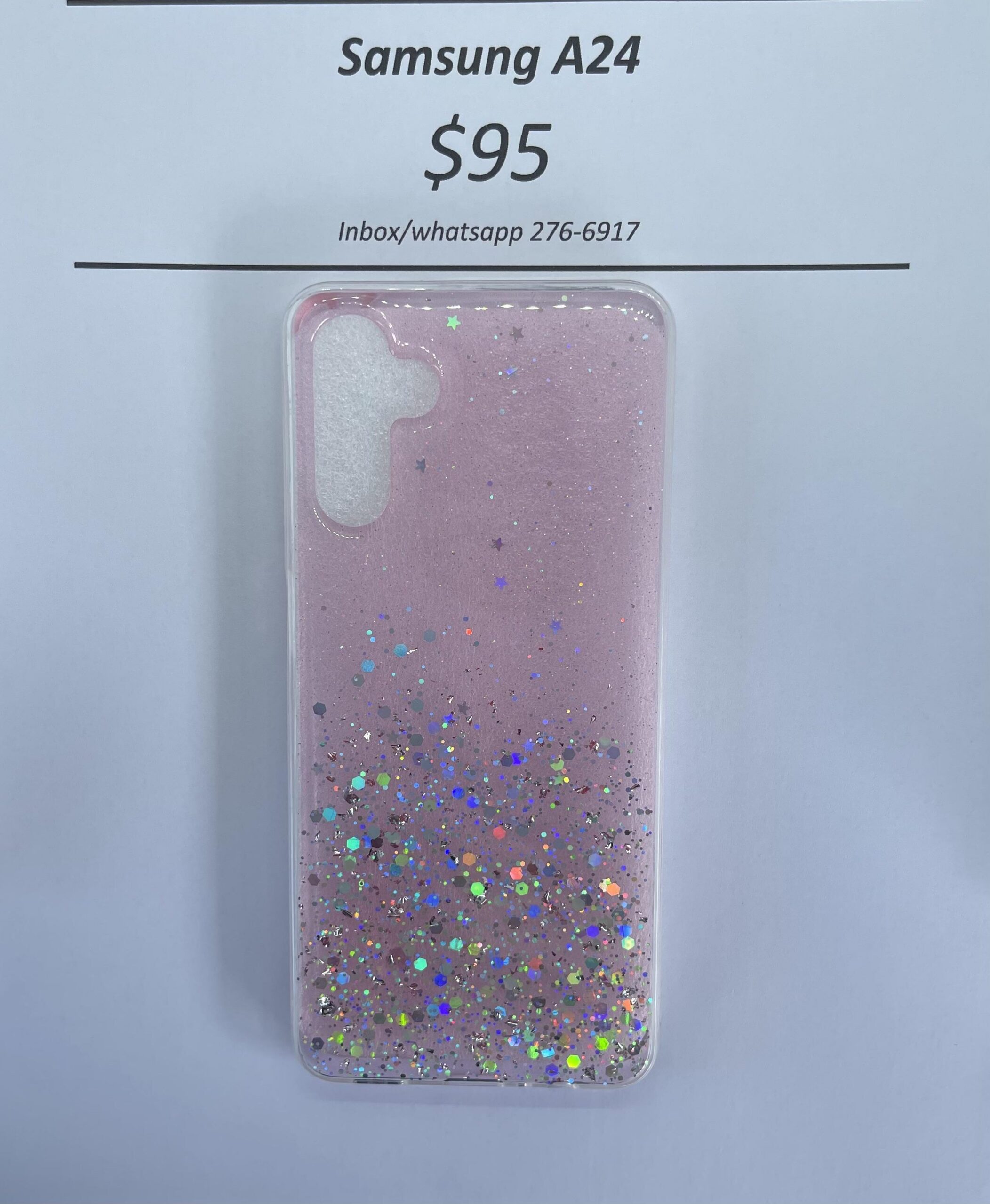 A24 Pink Glitter silicone