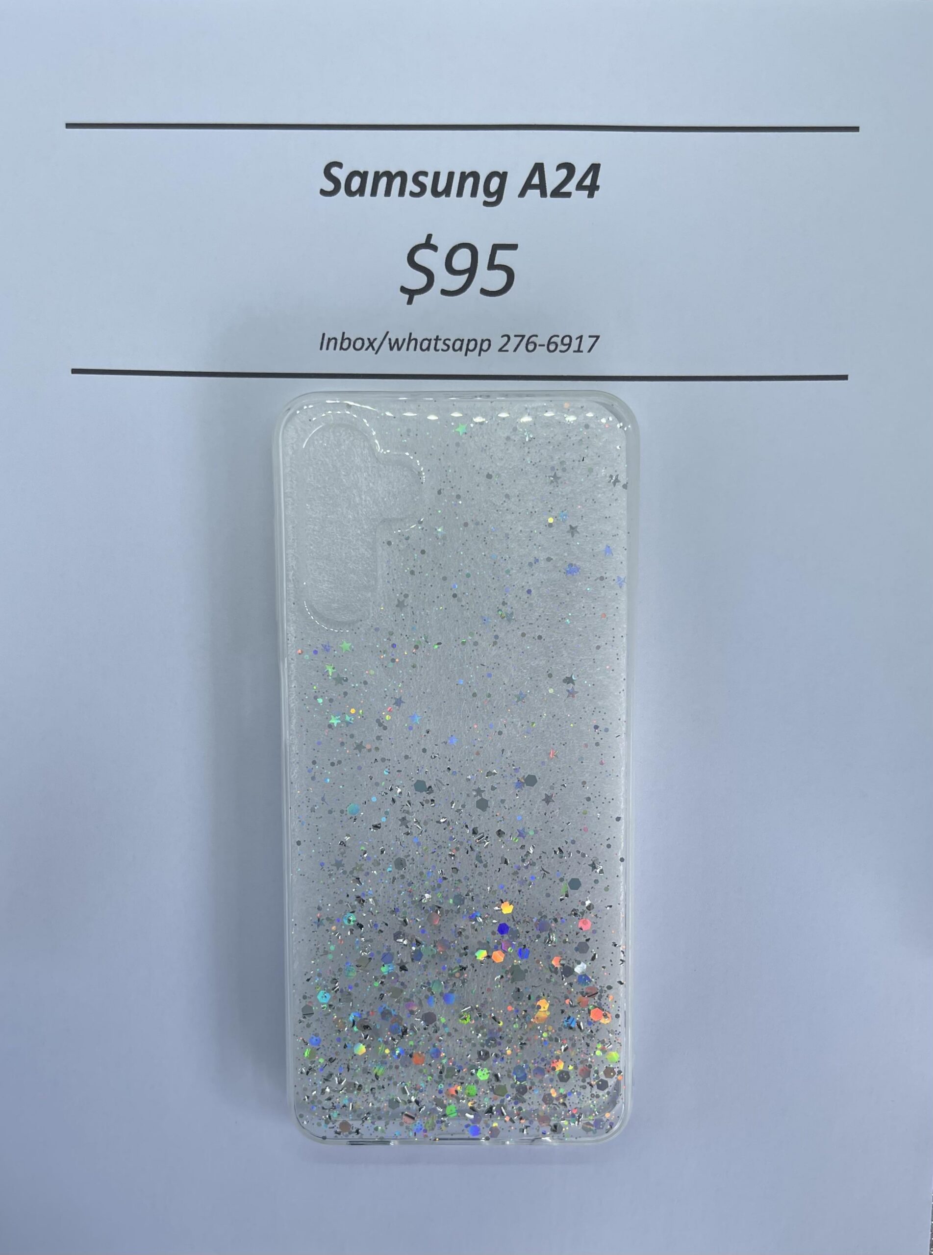 A24 Clear Glitter silicone