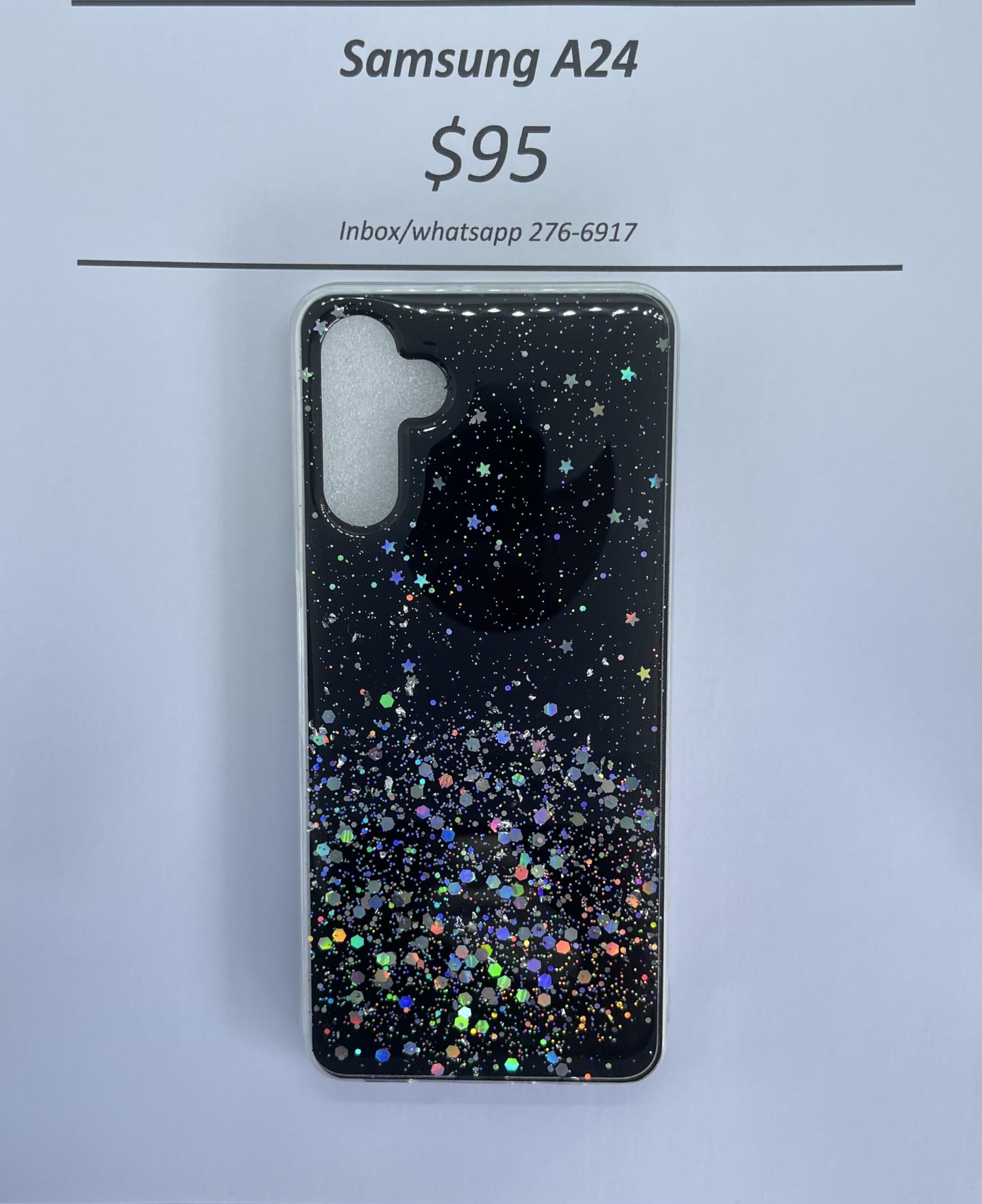 A24 Black Glitter silicone