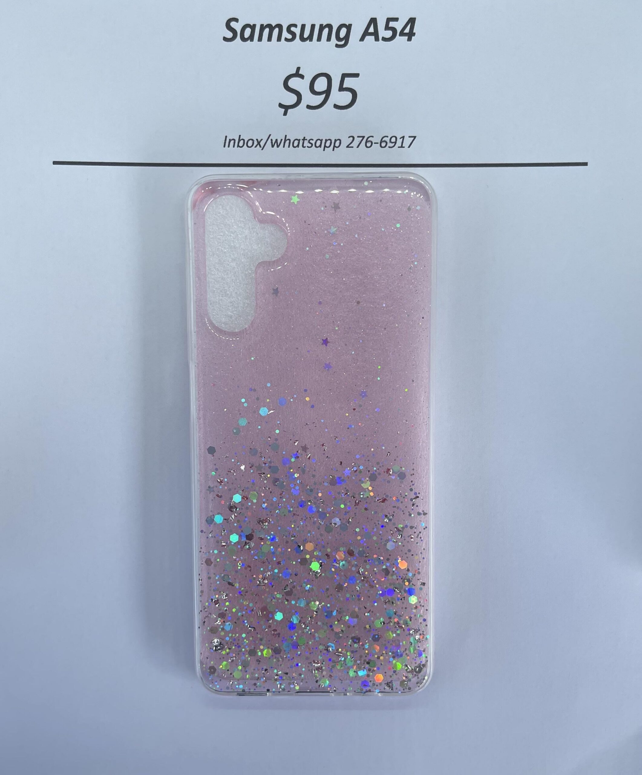 A54 Pink Glitter silicone
