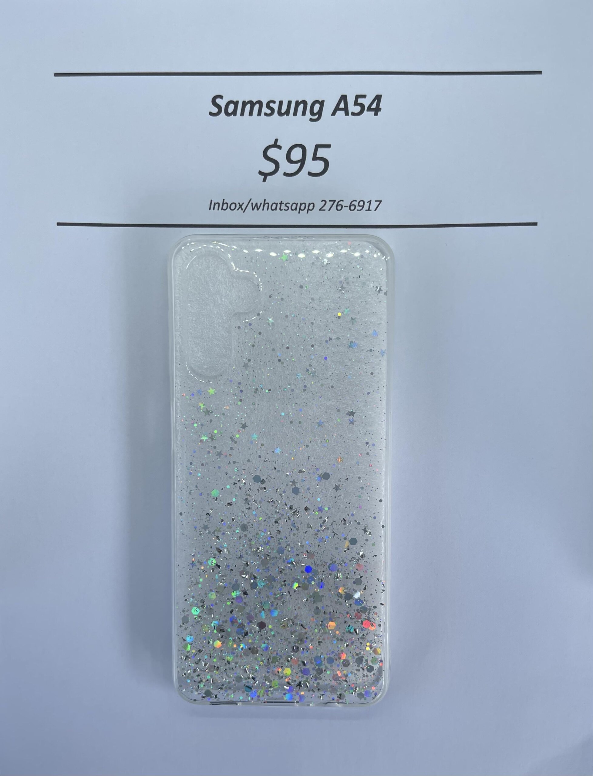A54 Clear Glitter silicone