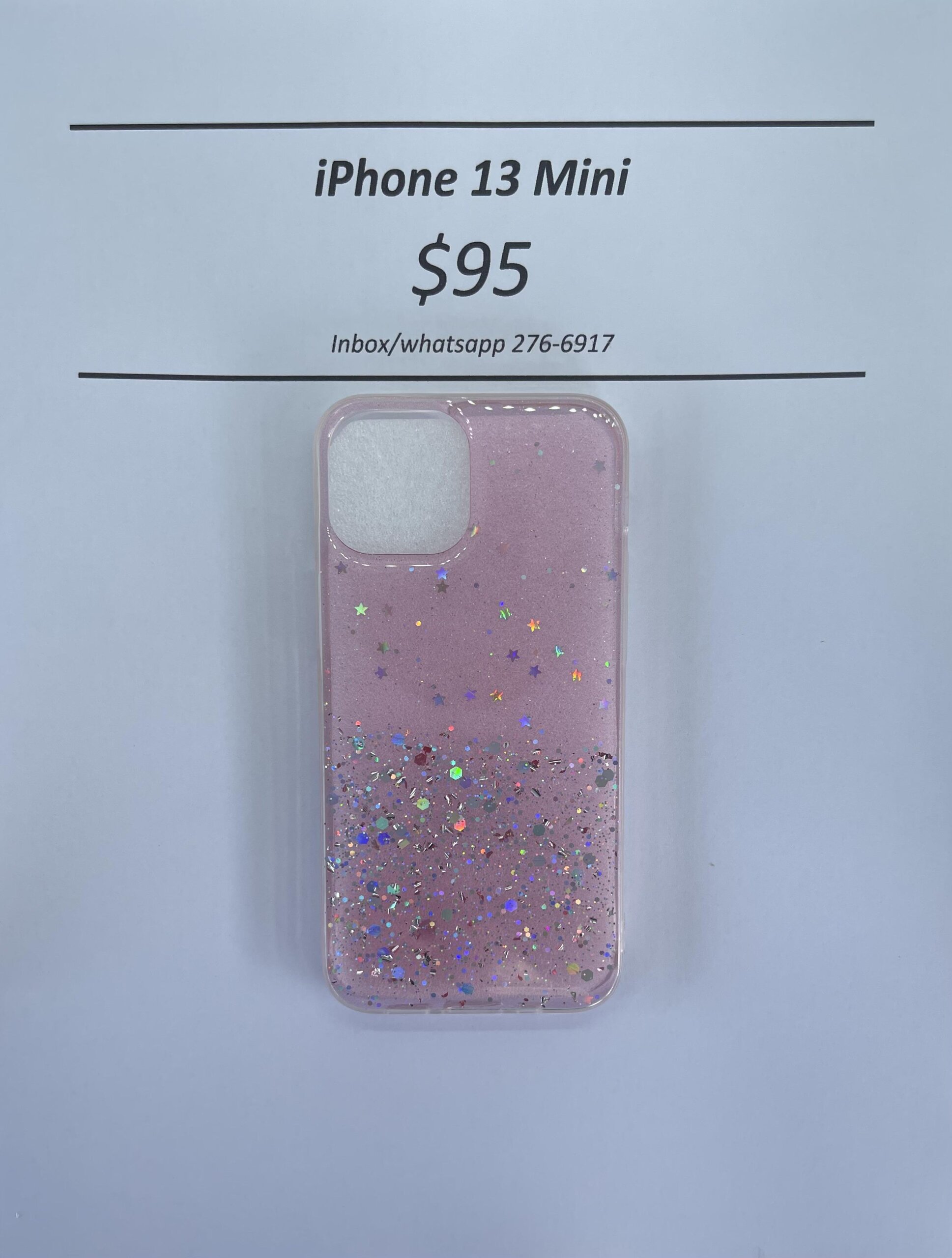 iPhone 13 Mini Pink Glitter silicone