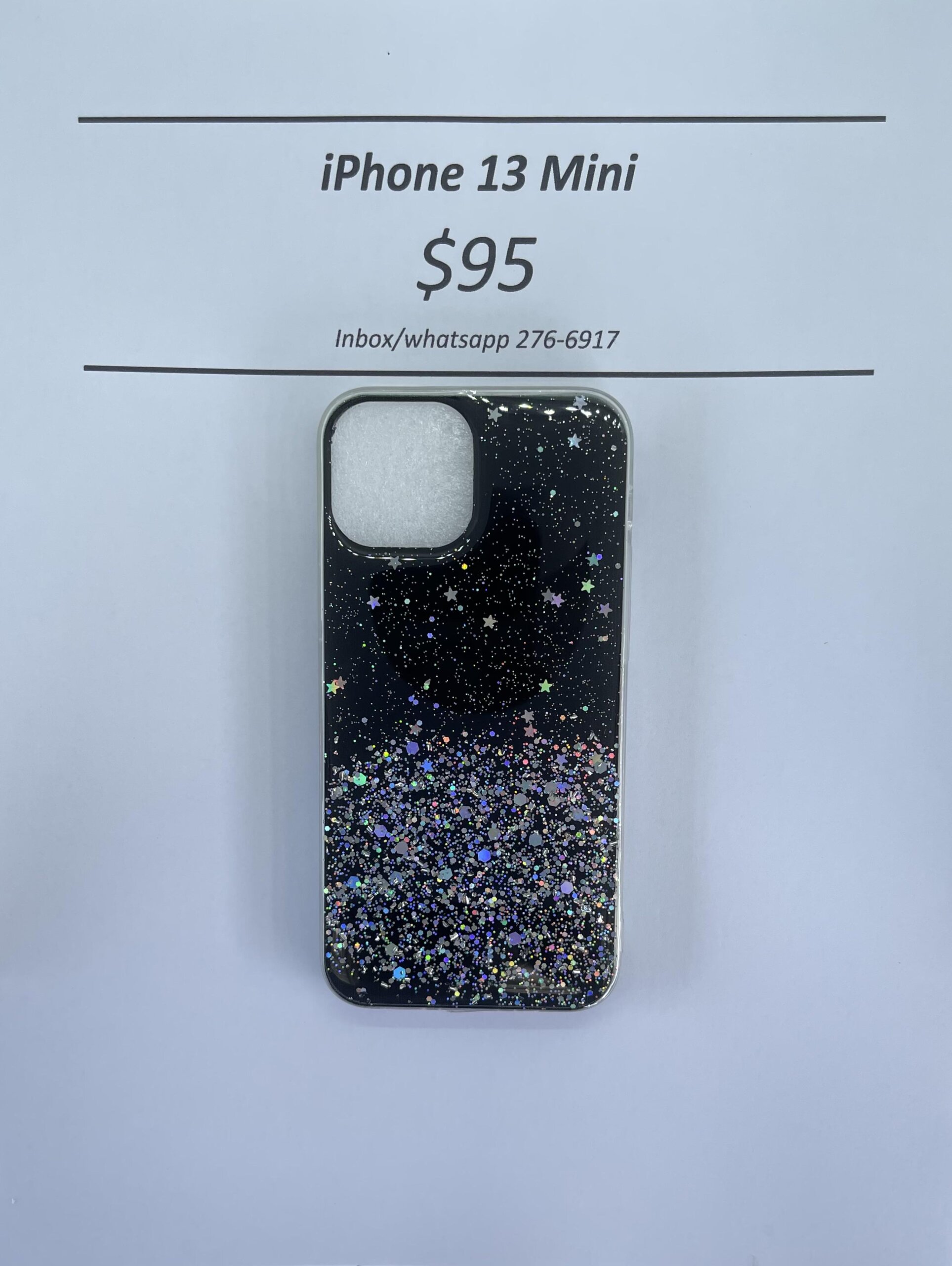 iPhone 13 Mini Black Glitter silicone