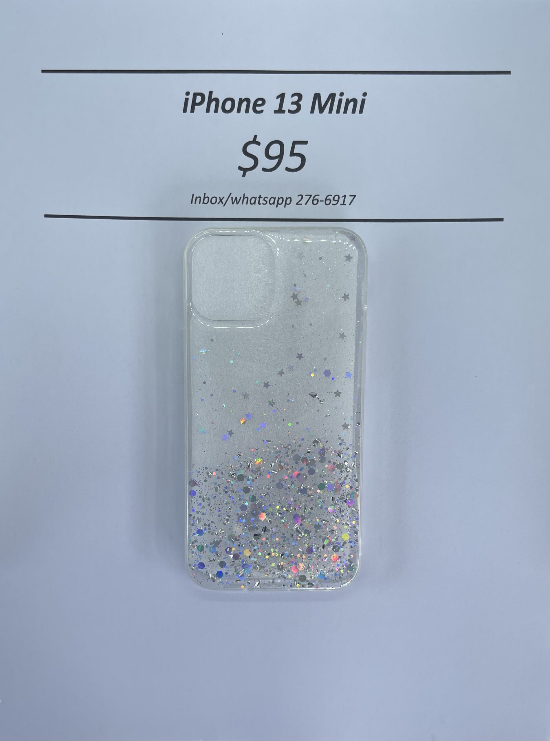 iPhone 13 Mini Clear Glitter silicone