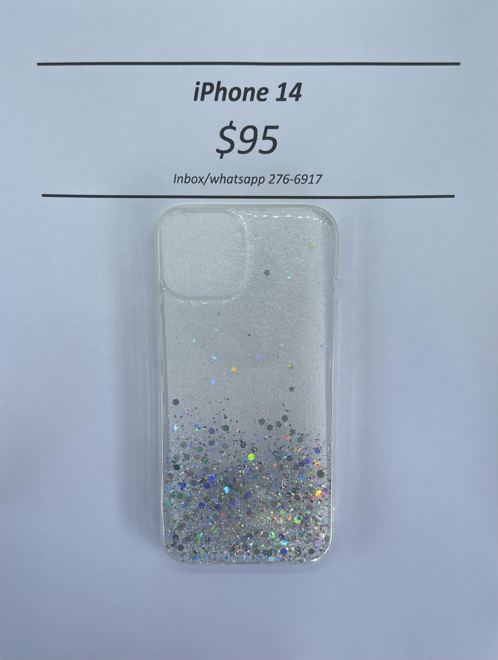 iPhone 14 Clear Glitter silicone