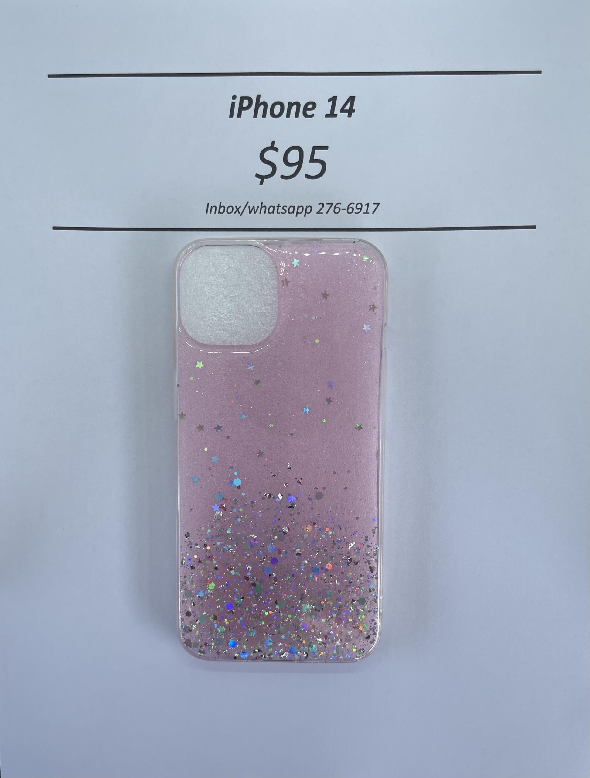 iPhone 14 Pink Glitter silicone
