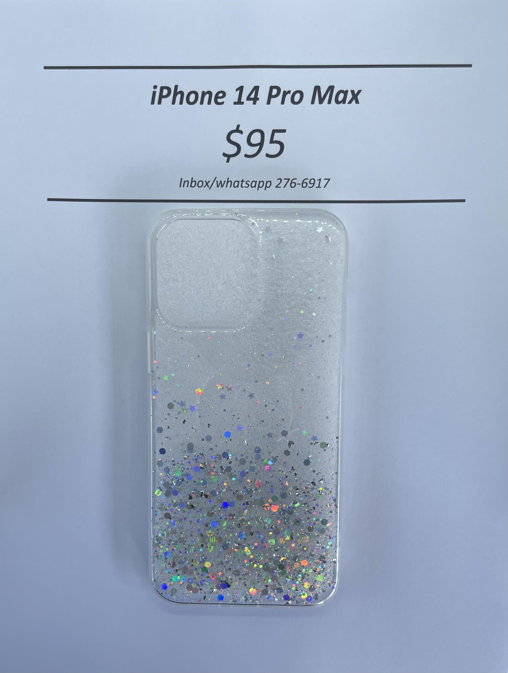 iPhone 14 Pro Max Clear Glitter silicone