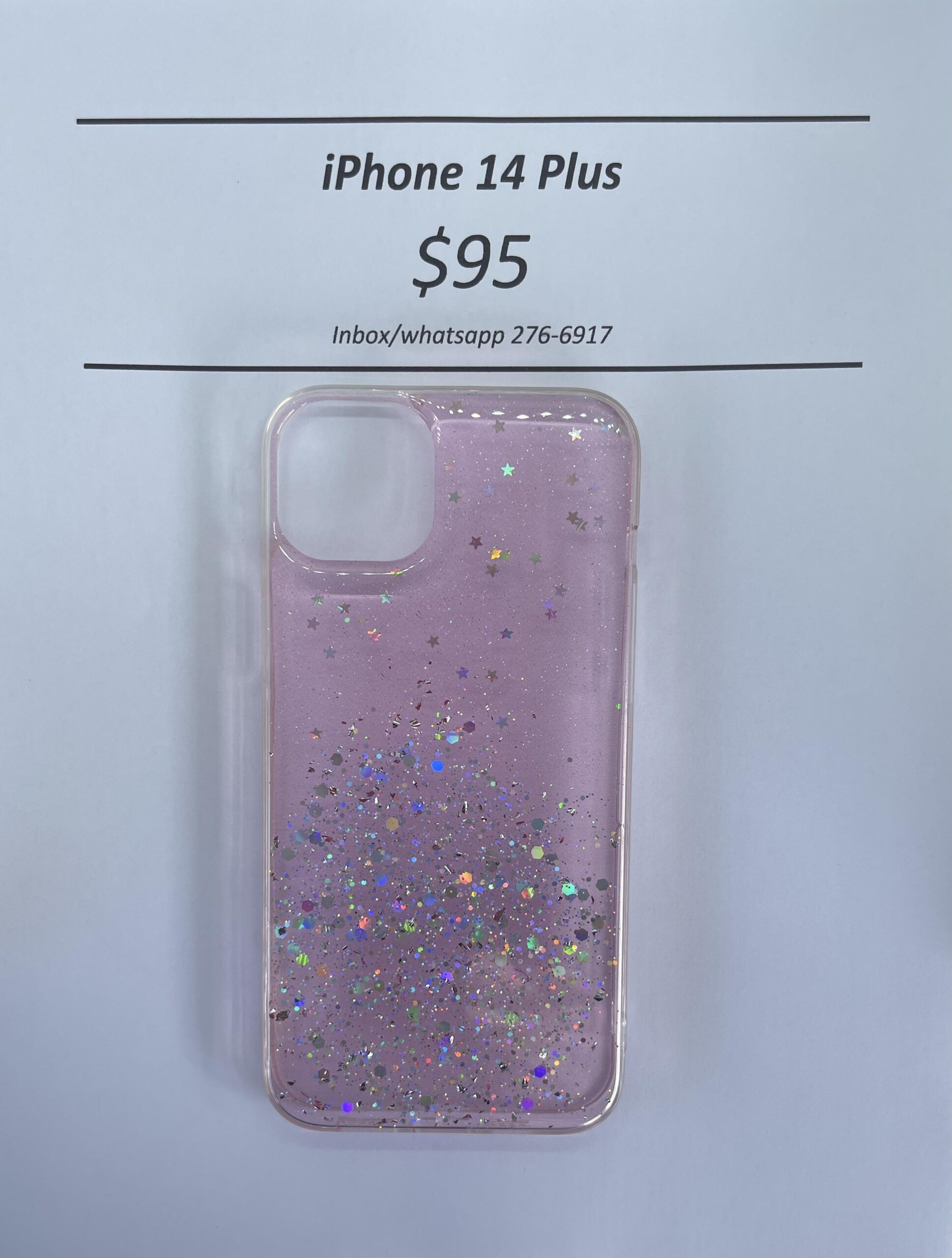 iPhone 14 Plus Pink Glitter silicone