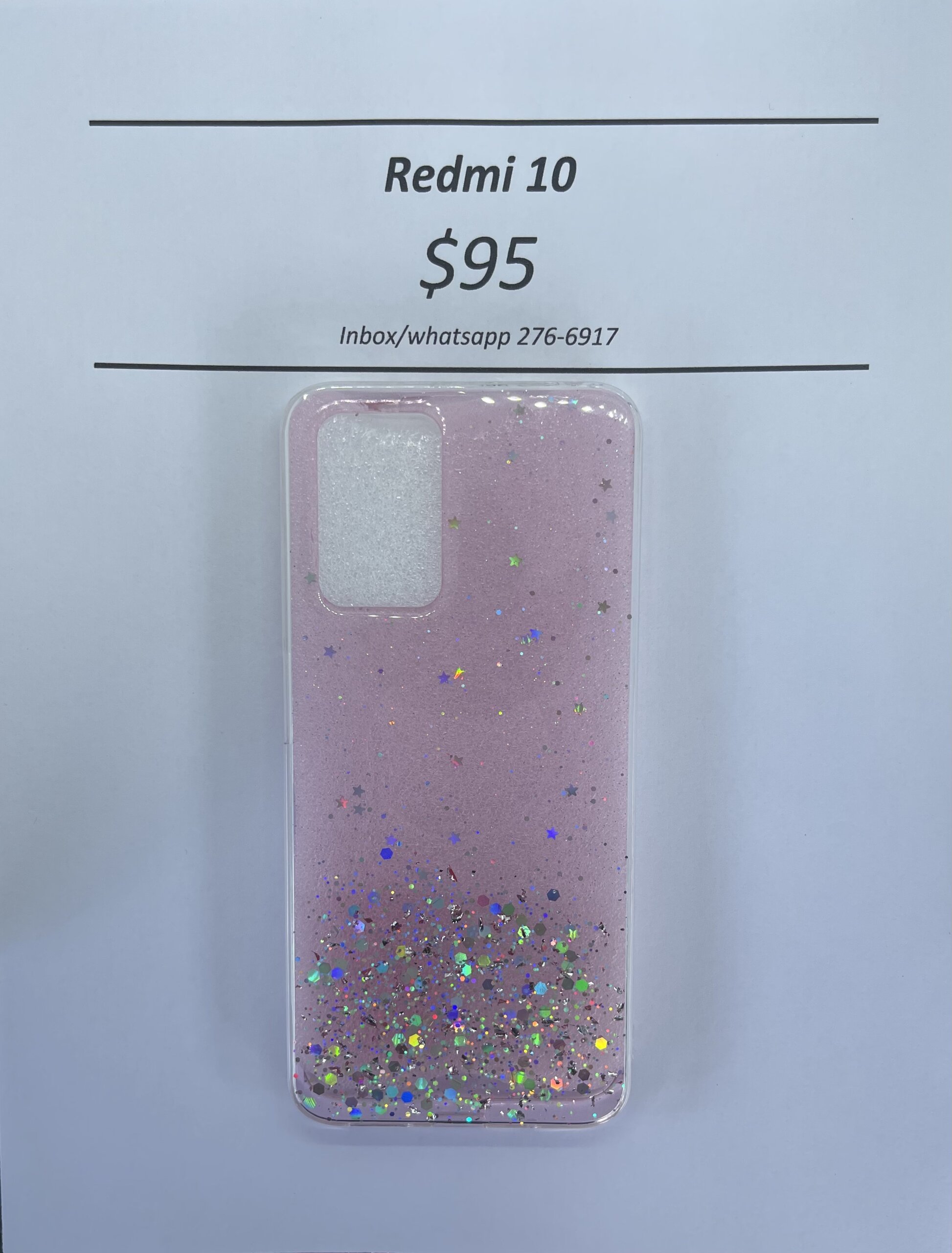 Redmi 10 Pink Glitter silicone