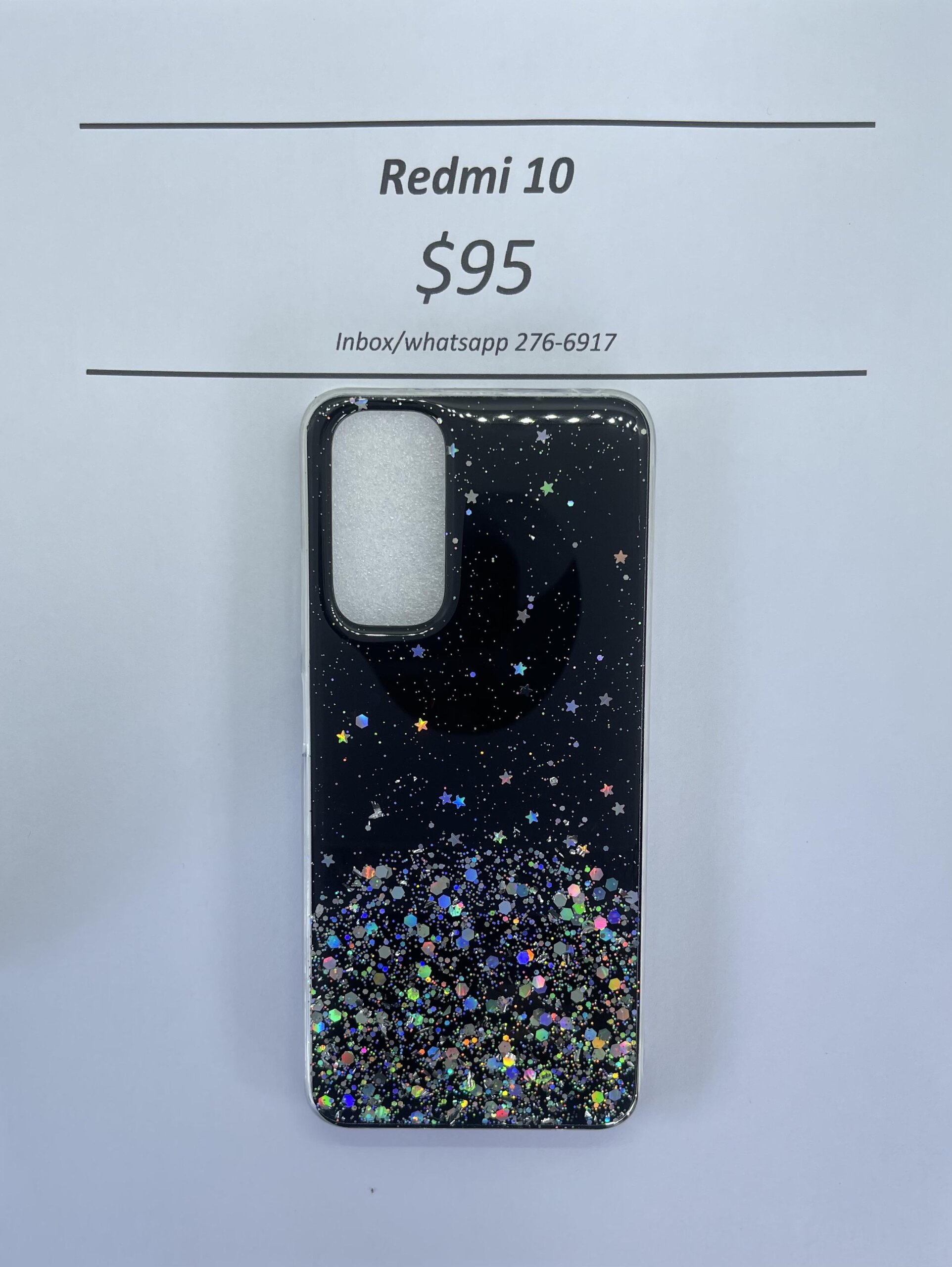 Redmi 10 Black Glitter silicone