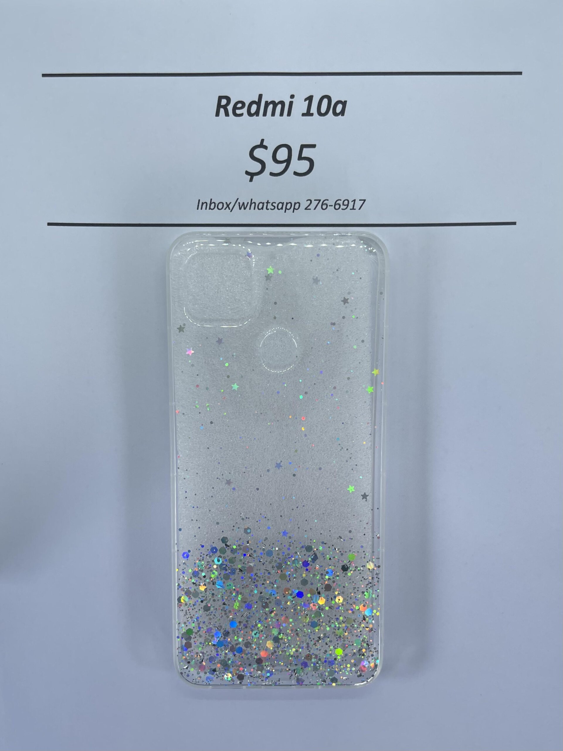 Redmi 10a Clear Glitter silicone