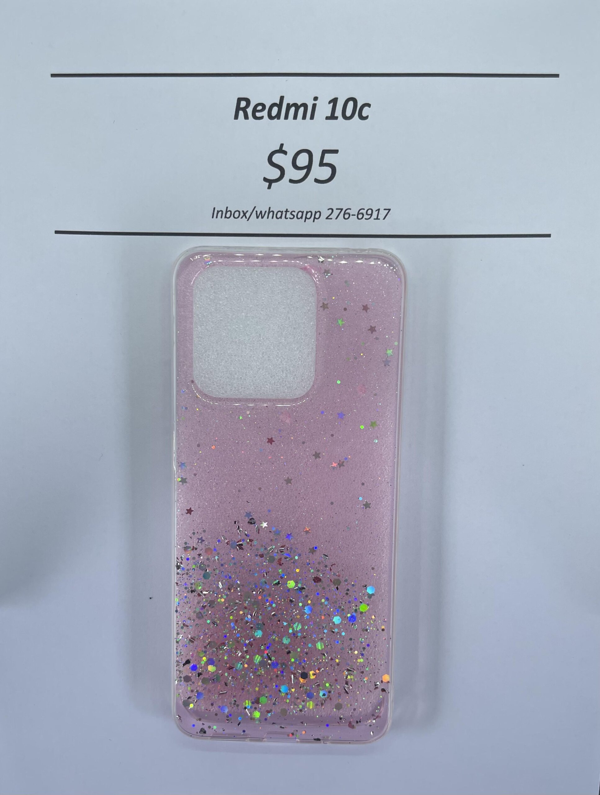 Redmi 10c Pink Glitter silicone