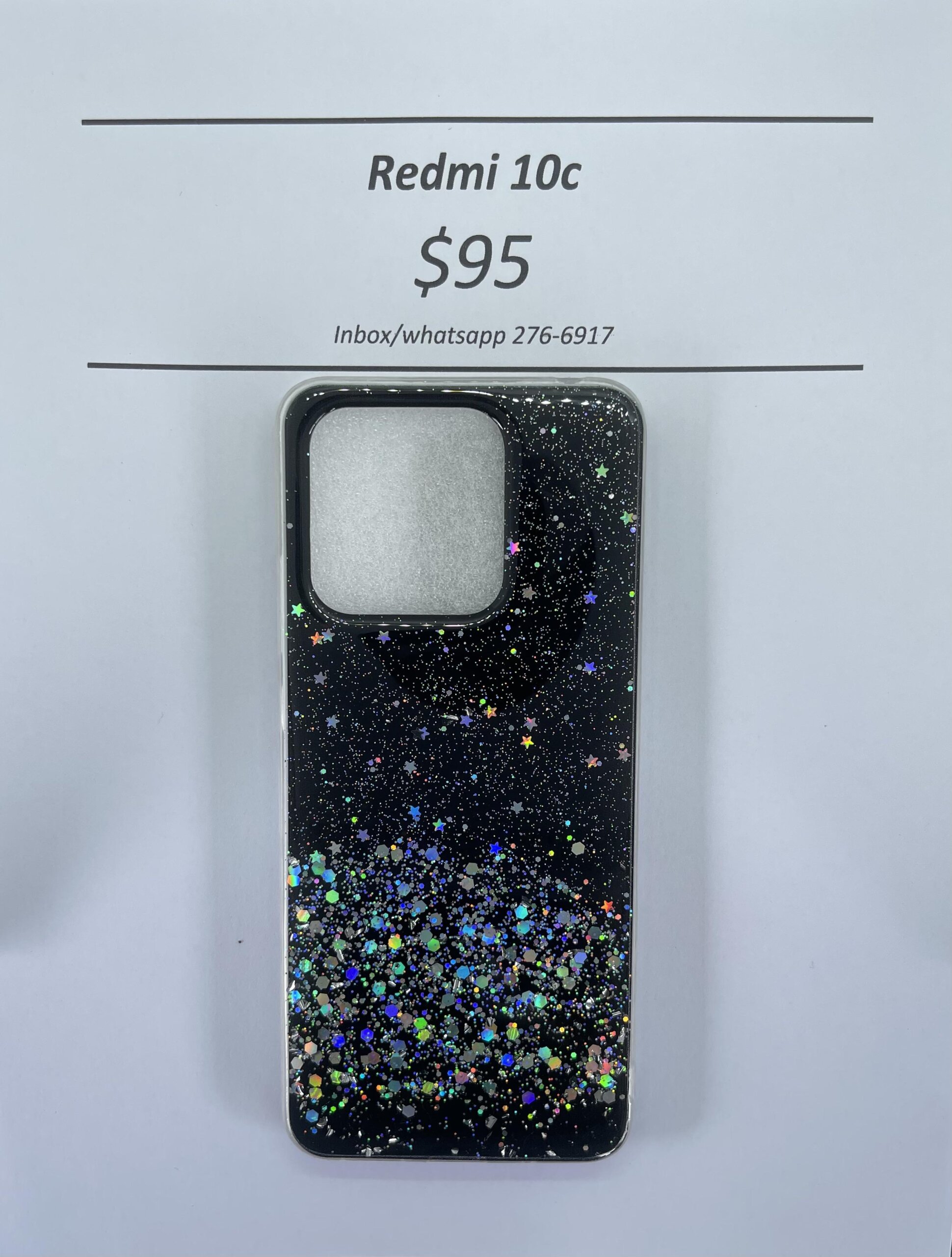 Redmi 10c Black Glitter silicone