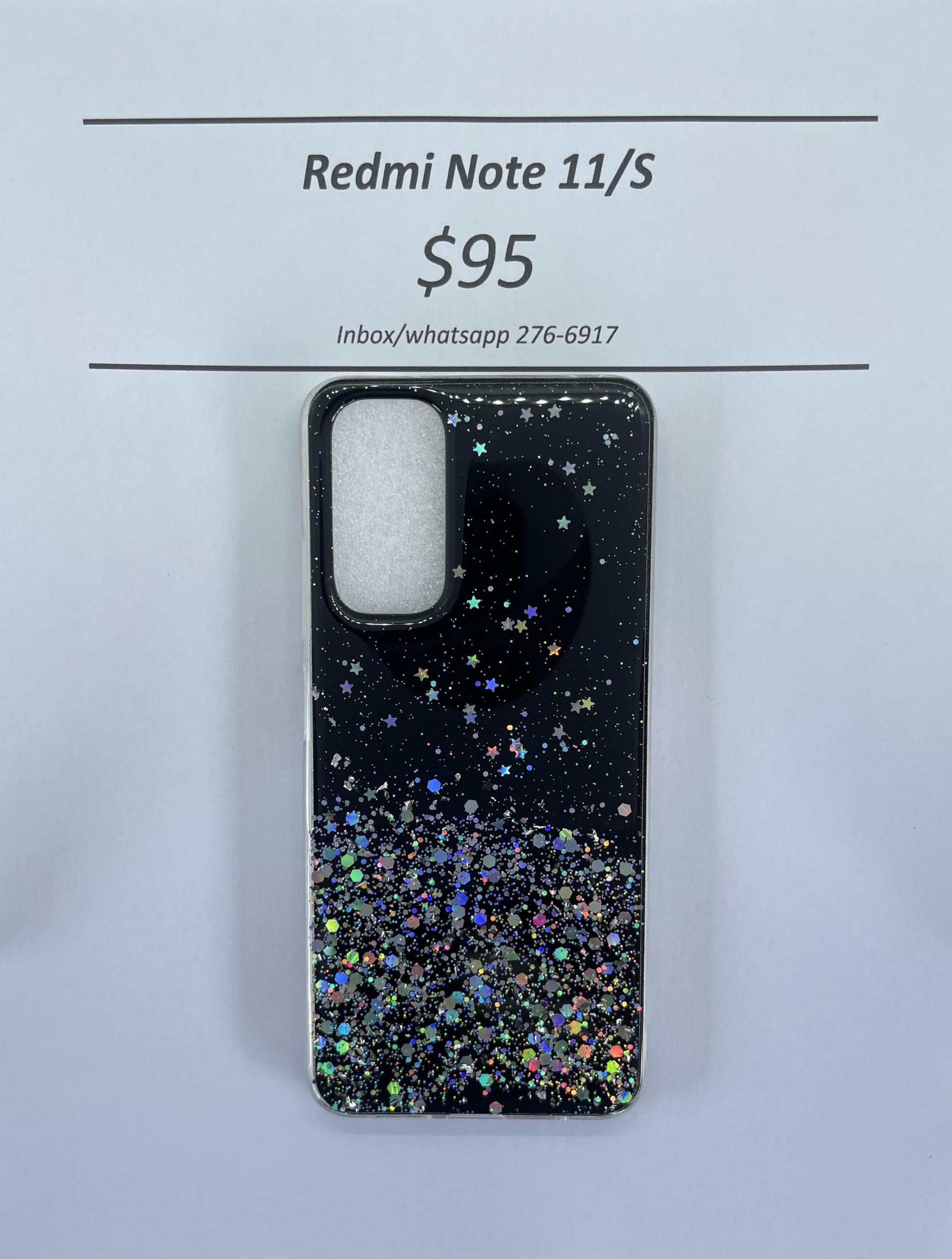 Redmi Note 11/s Black Glitter silicone