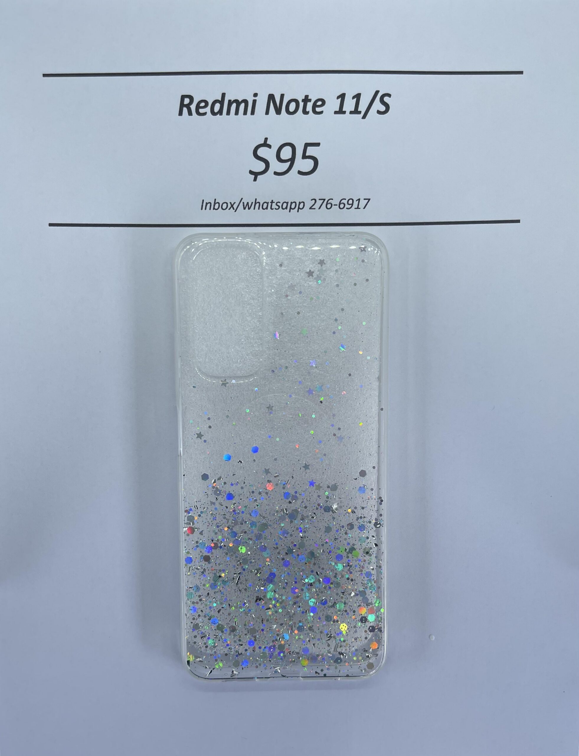 Redmi Note 11/s Clear Glitter silicone