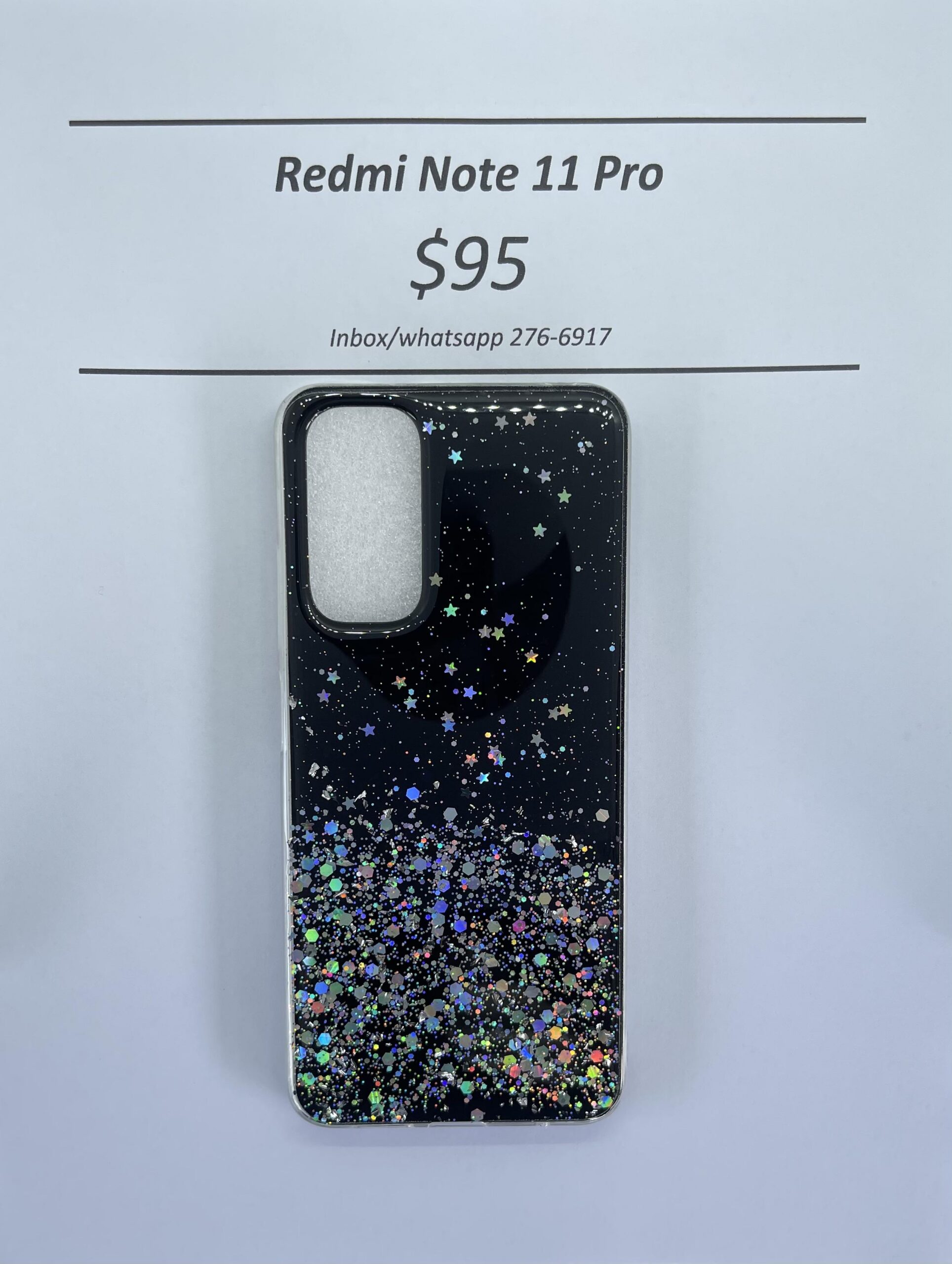 Redmi Note 11 Pro Black Glitter silicone