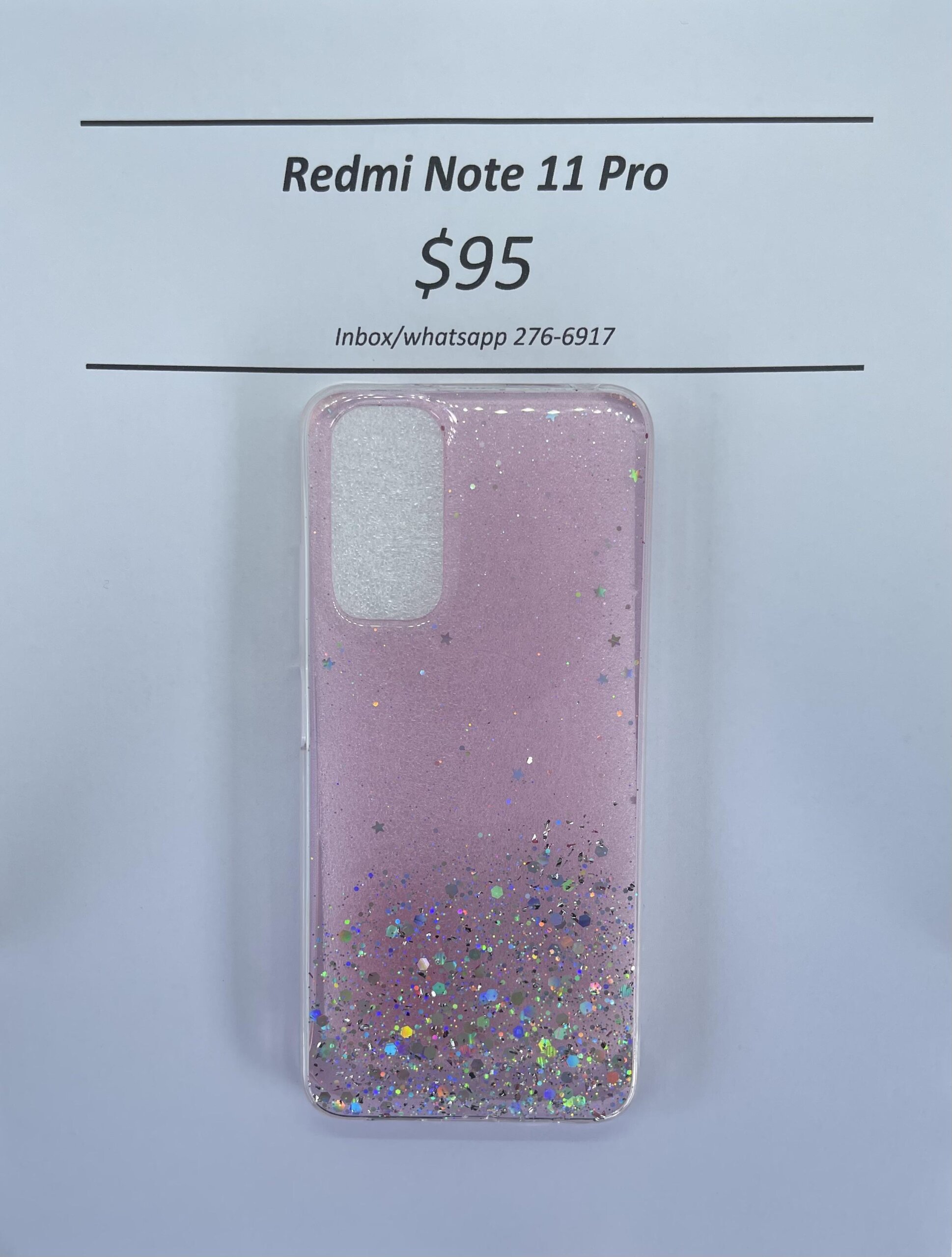 Redmi Note 11 Pro Pink Glitter silicone