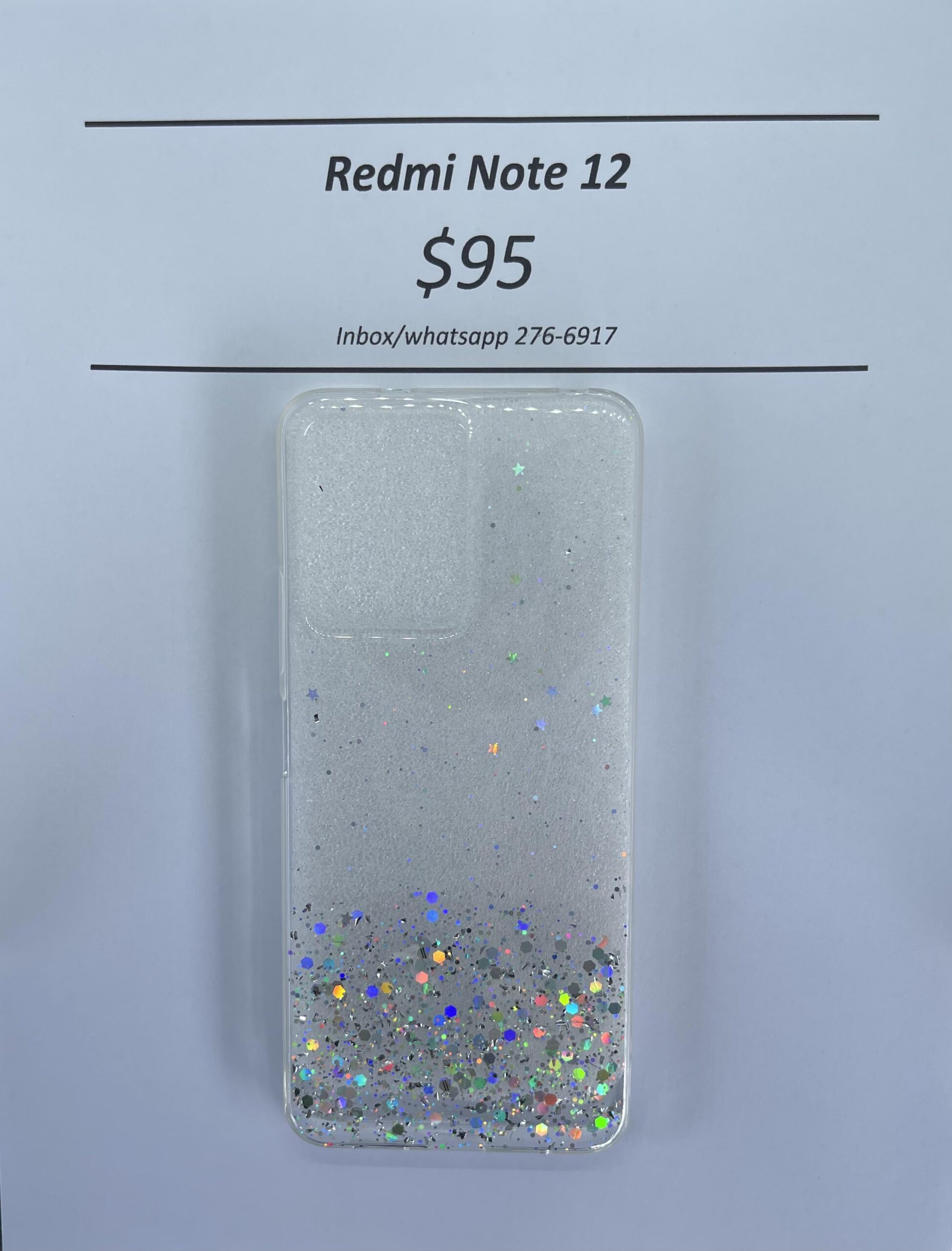 Redmi Note 12 Clear Glitter silicone