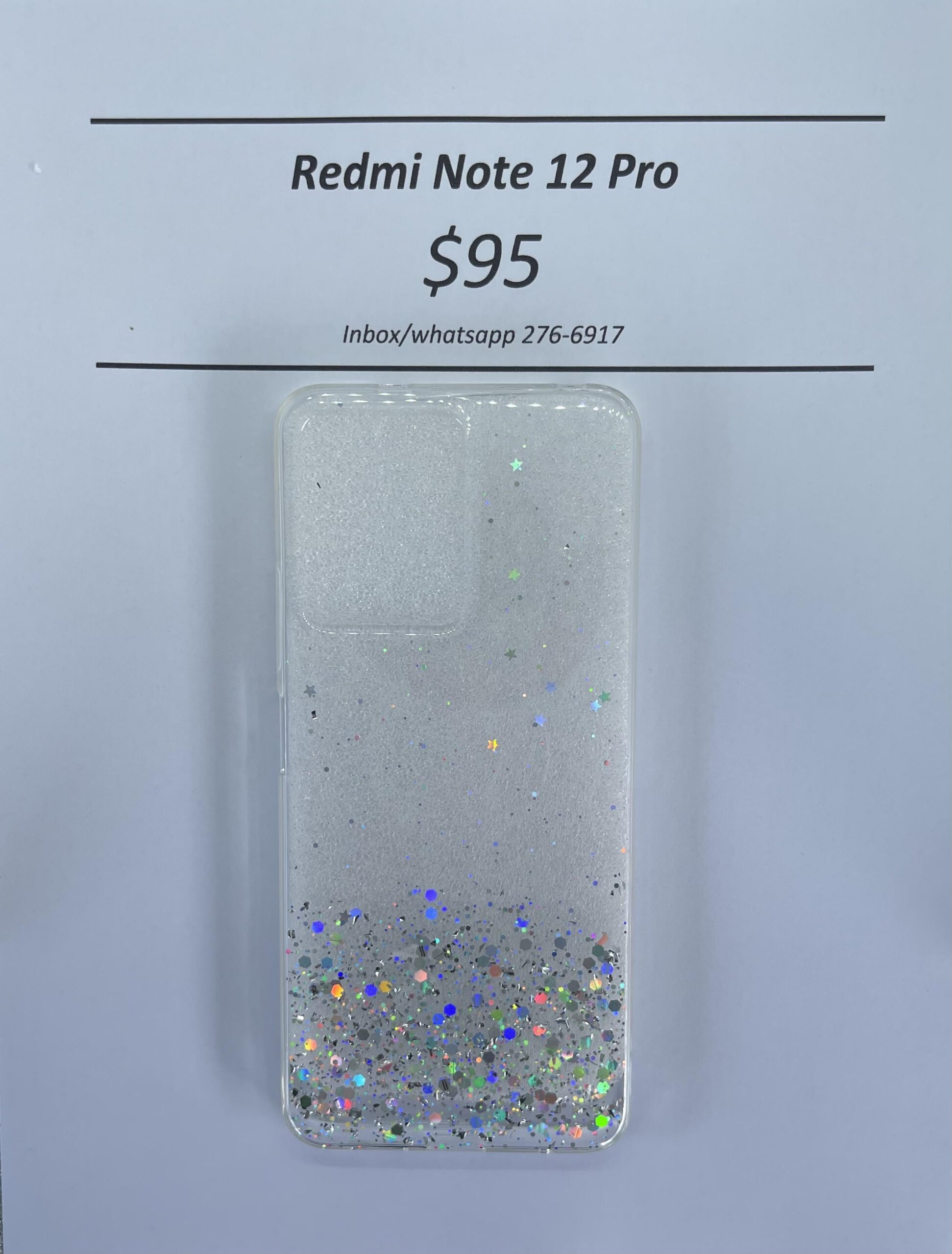 Redmi Note 12 Pro 4g Clear Glitter silicone