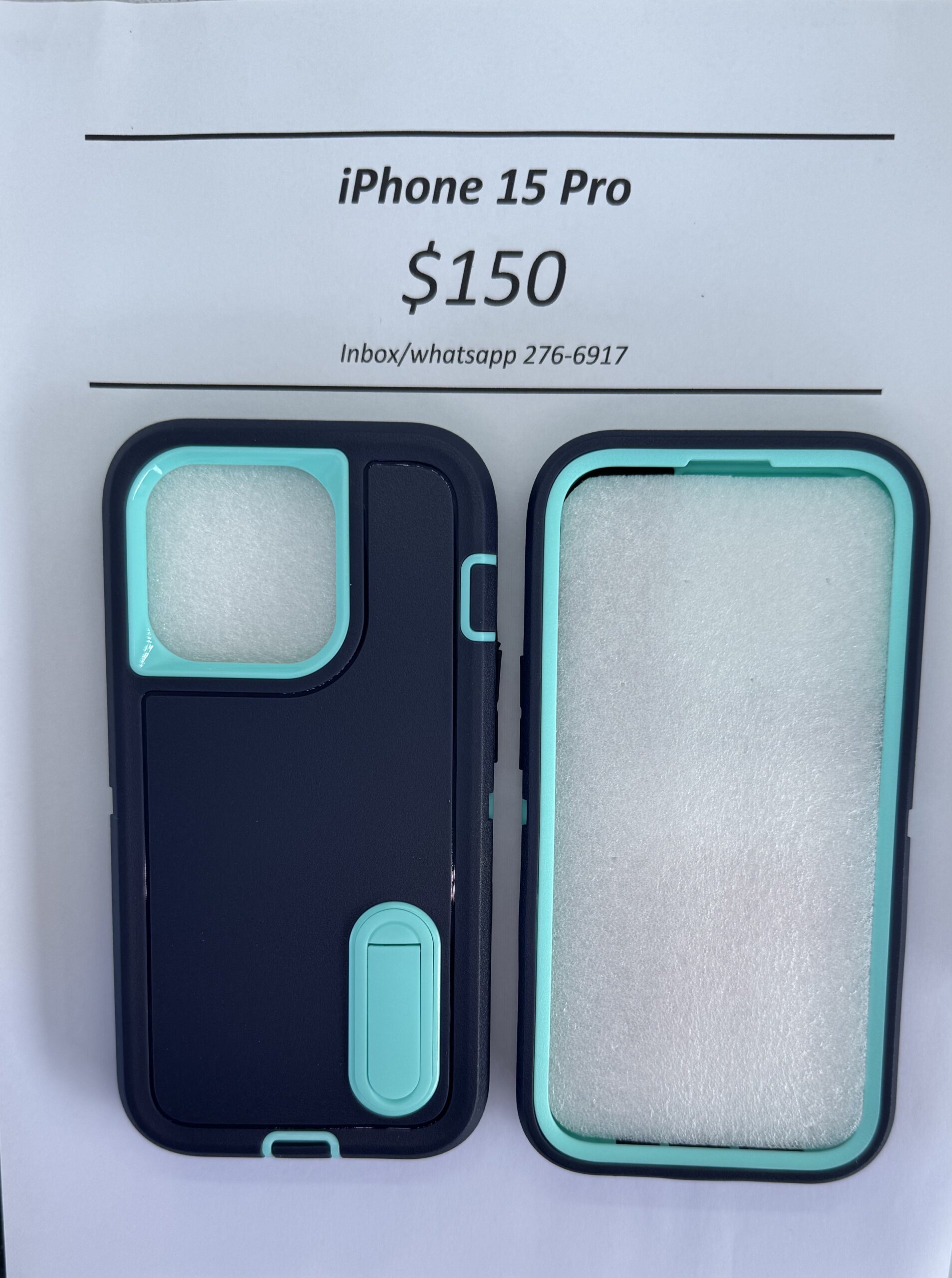 iPhone 15 Pro Blue Heavy Duty Case
