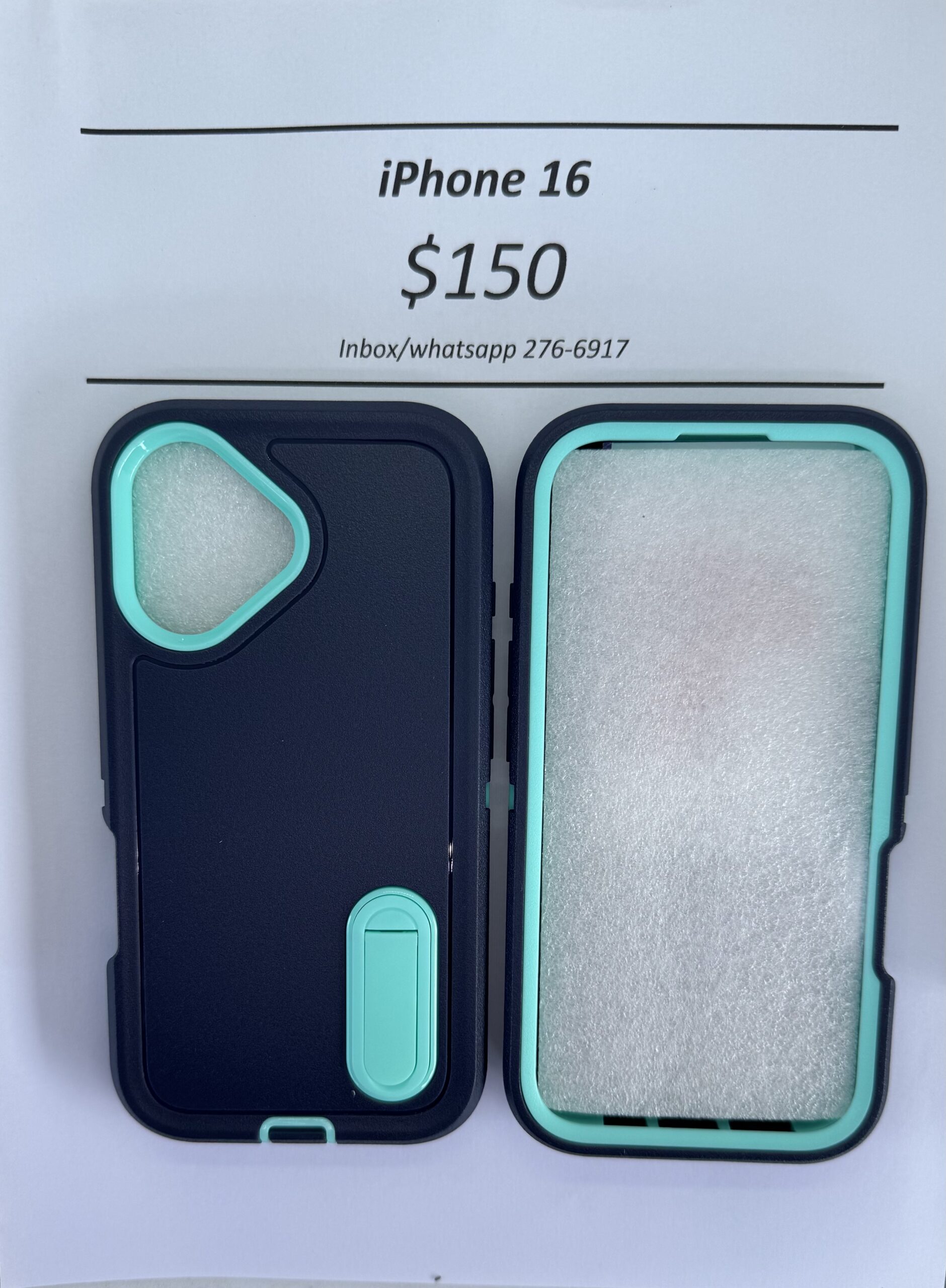 iPhone 16 Blue Heavy Duty Case
