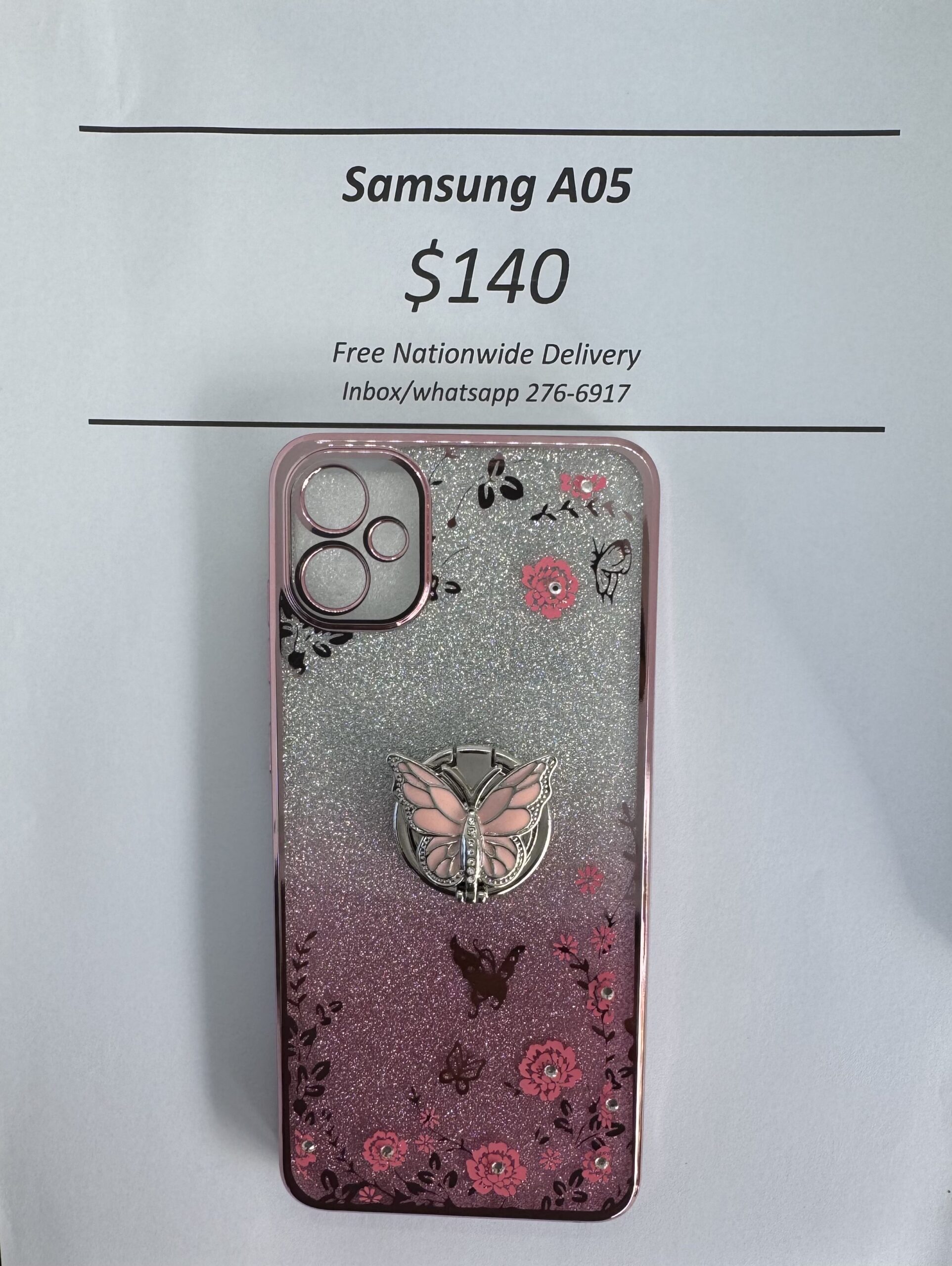 A05 Glitter Butterfly with Pop Ring