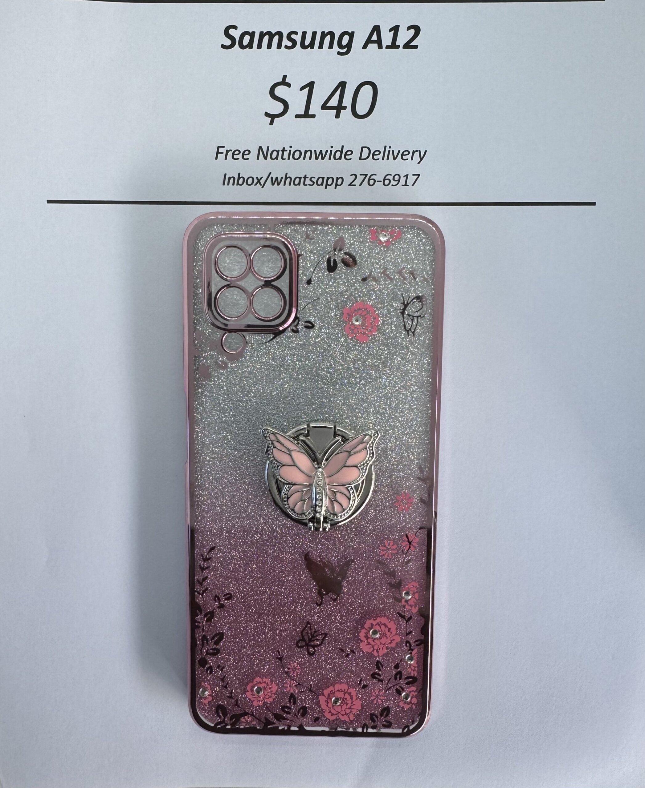 A12 Glitter Butterfly with Pop Ring