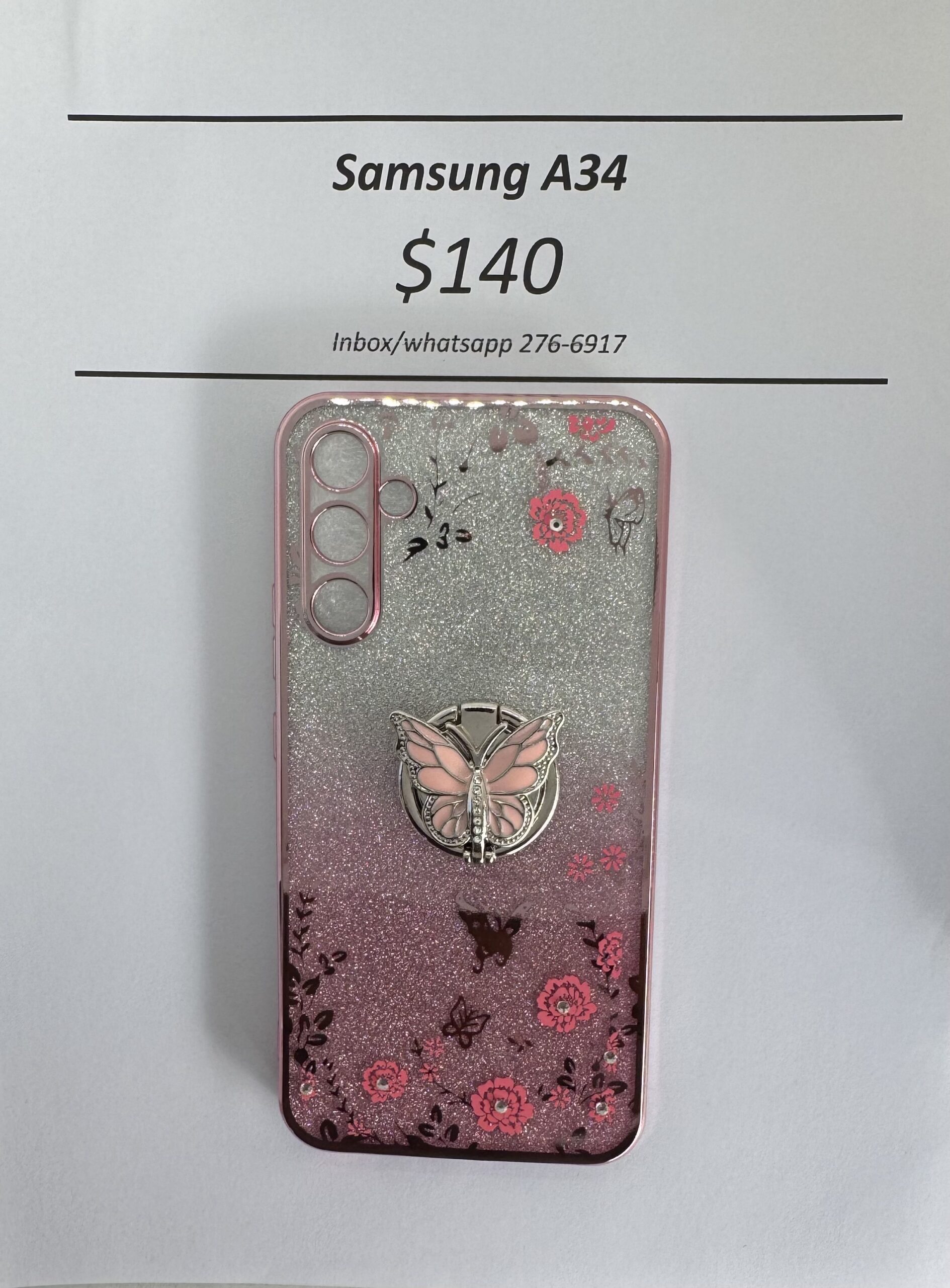 A34 Glitter Butterfly with Pop Ring