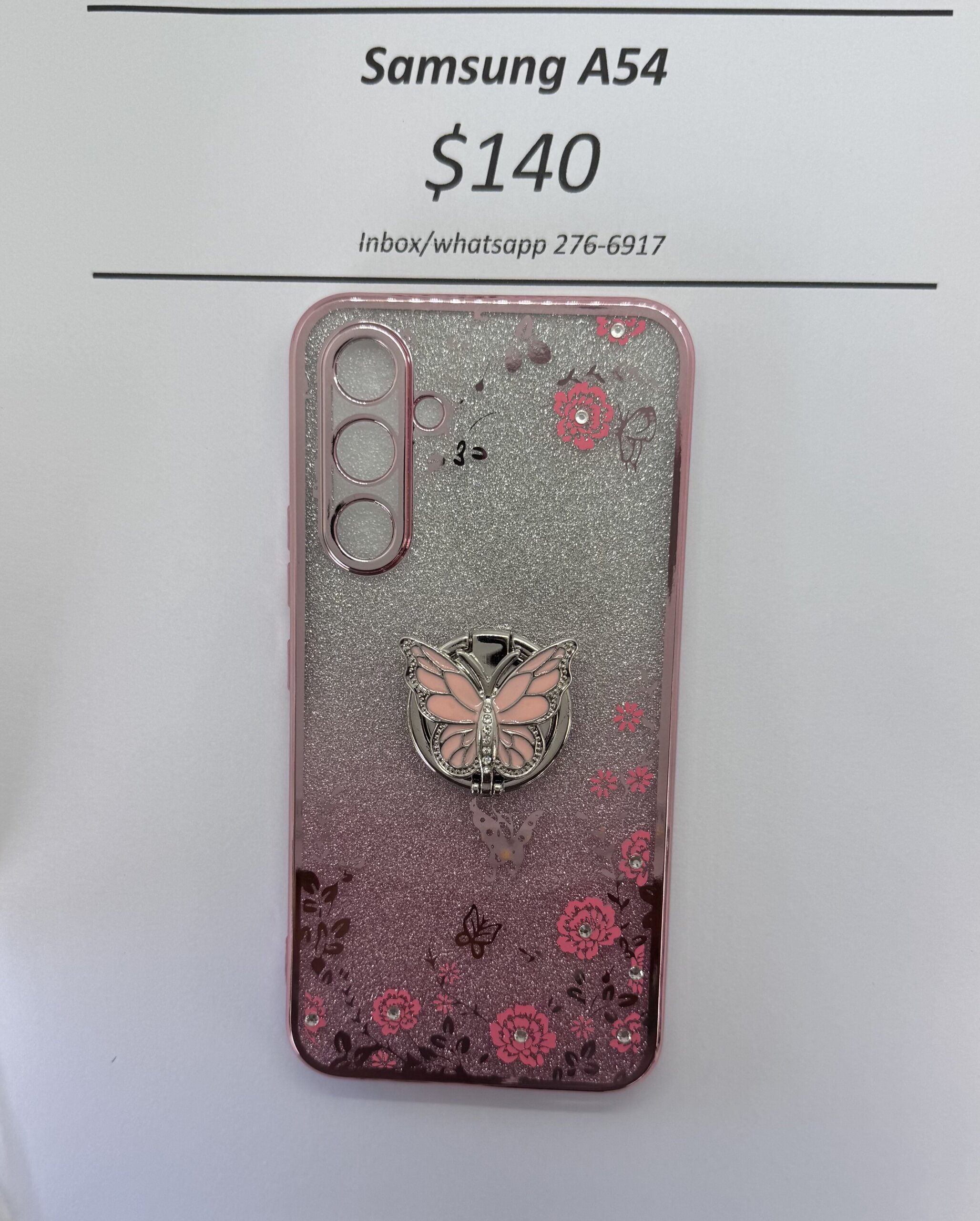 A54 Glitter Butterfly with Pop Ring