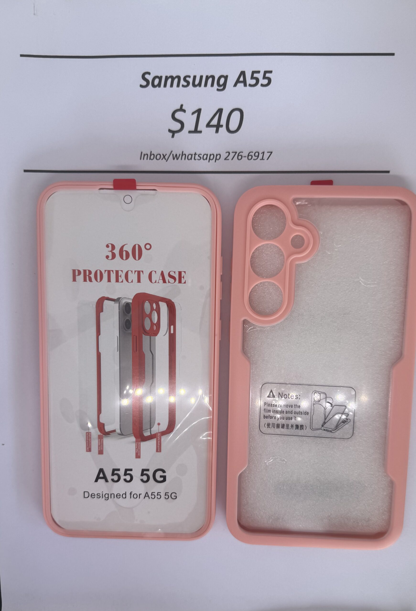 A55 Pink Rugged 360 case