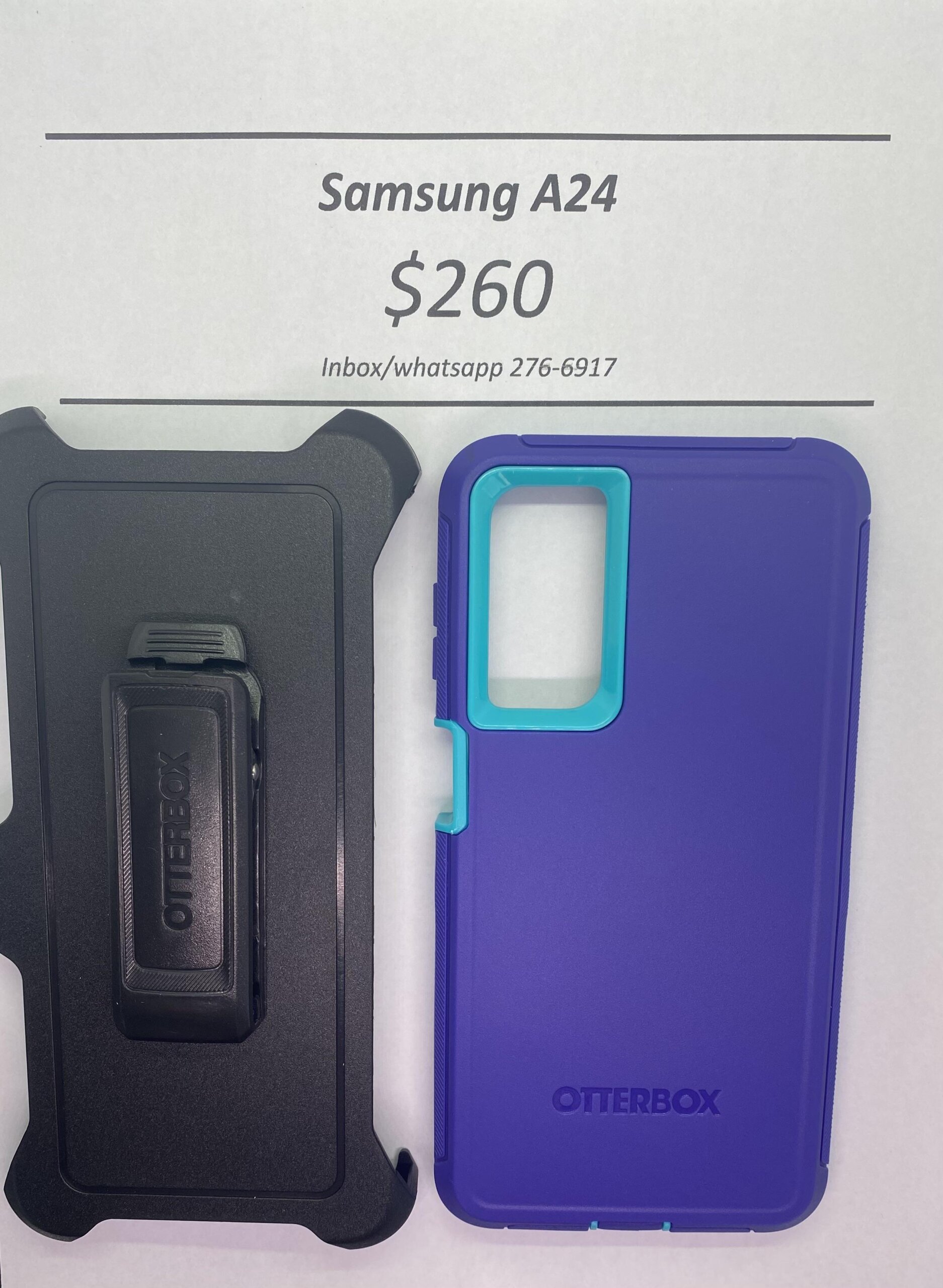 A24 Otterbox-Defender Purple and Blue