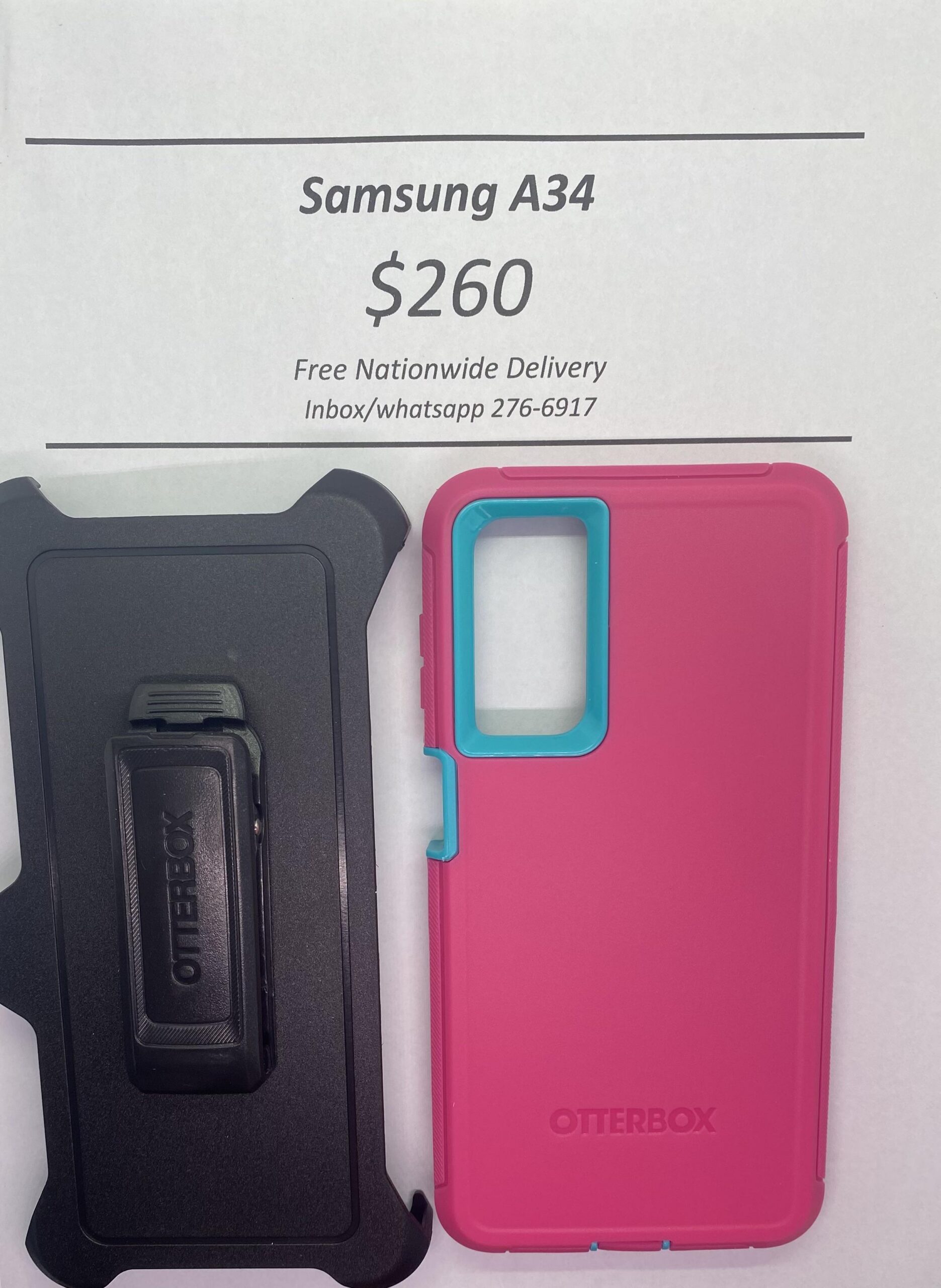 A34 Otterbox-Defender Pink