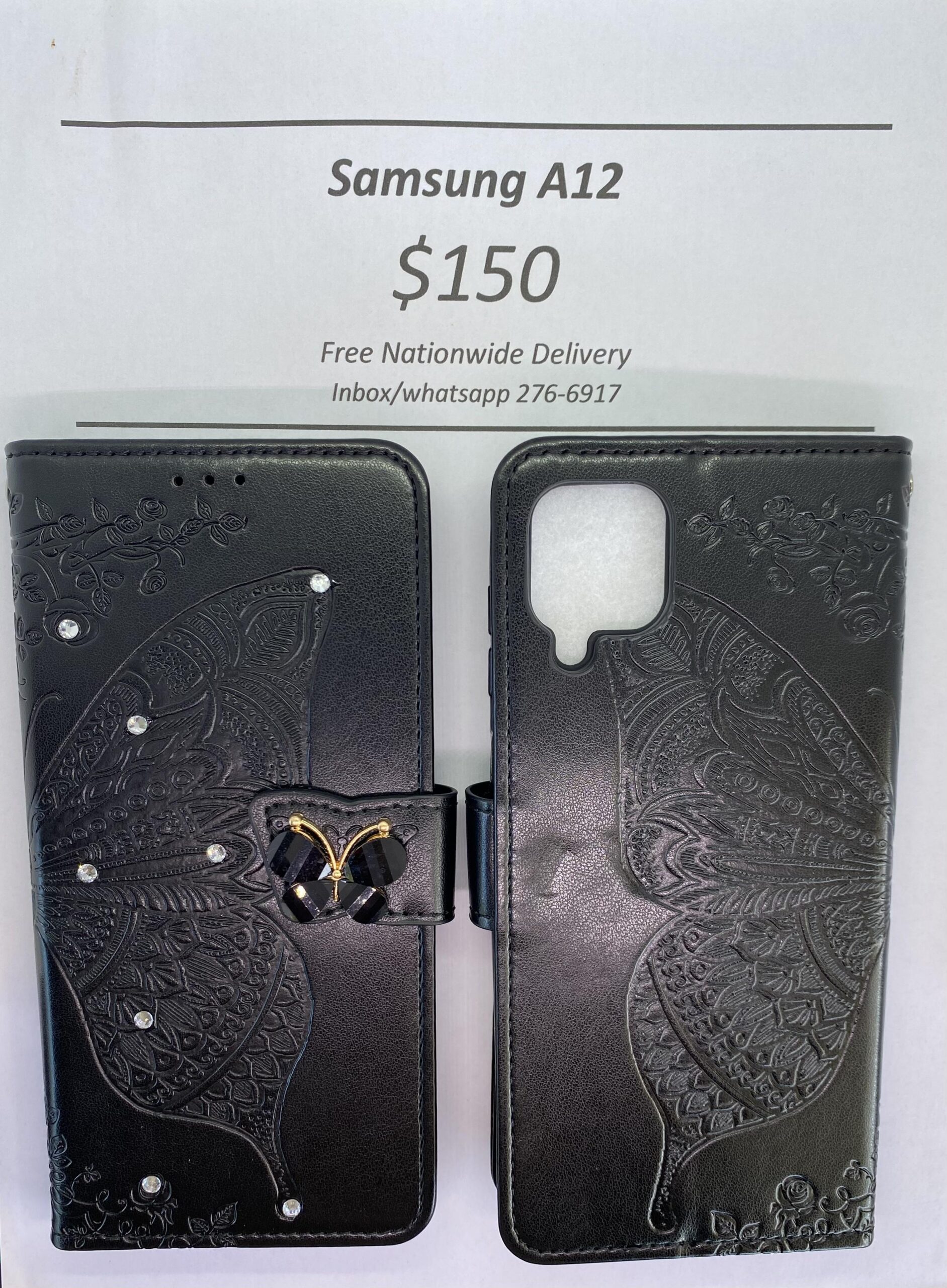 A12 Black Butterfly Wallet