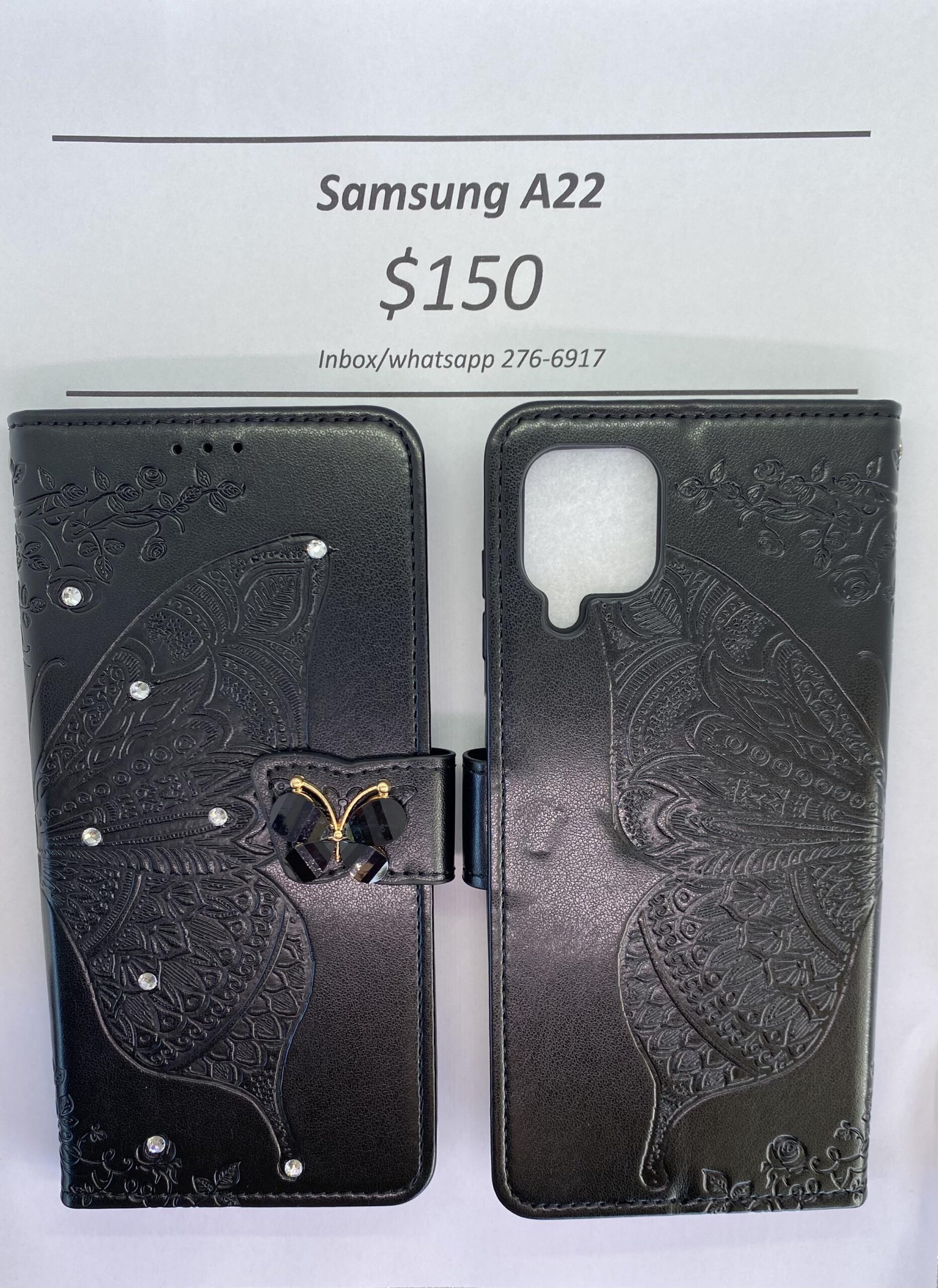 A22 4G  Black Butterfly Wallet