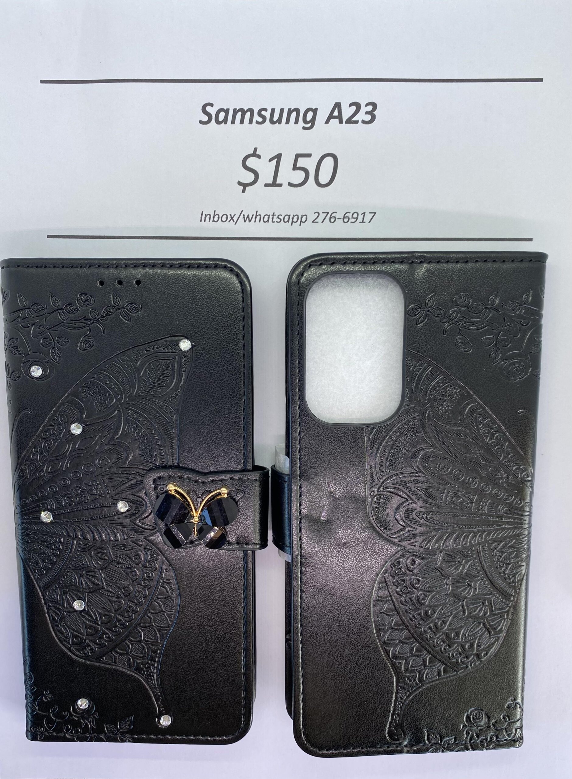 A23 Black Butterfly Wallet