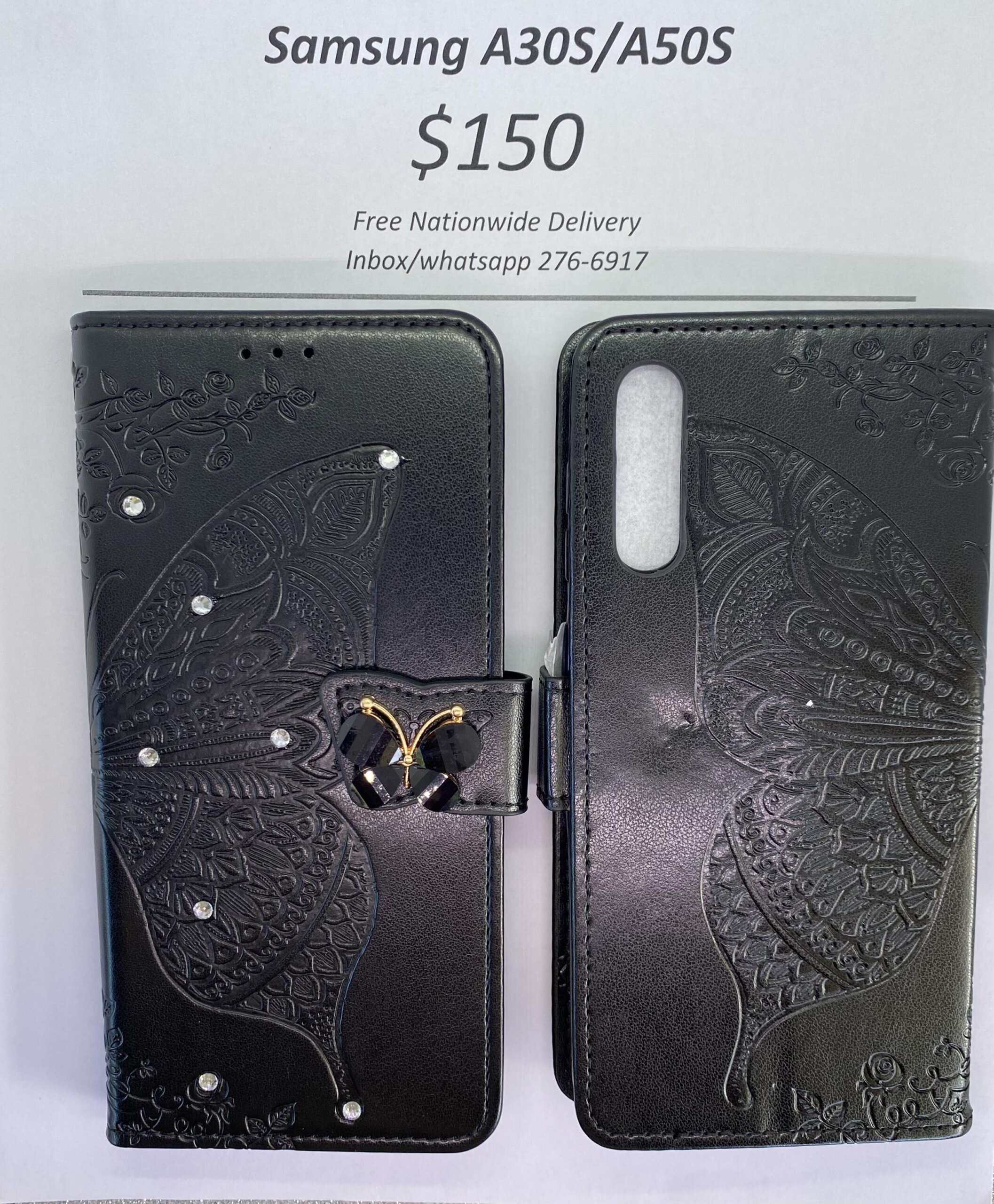 A30s/50 Black Butterfly Wallet