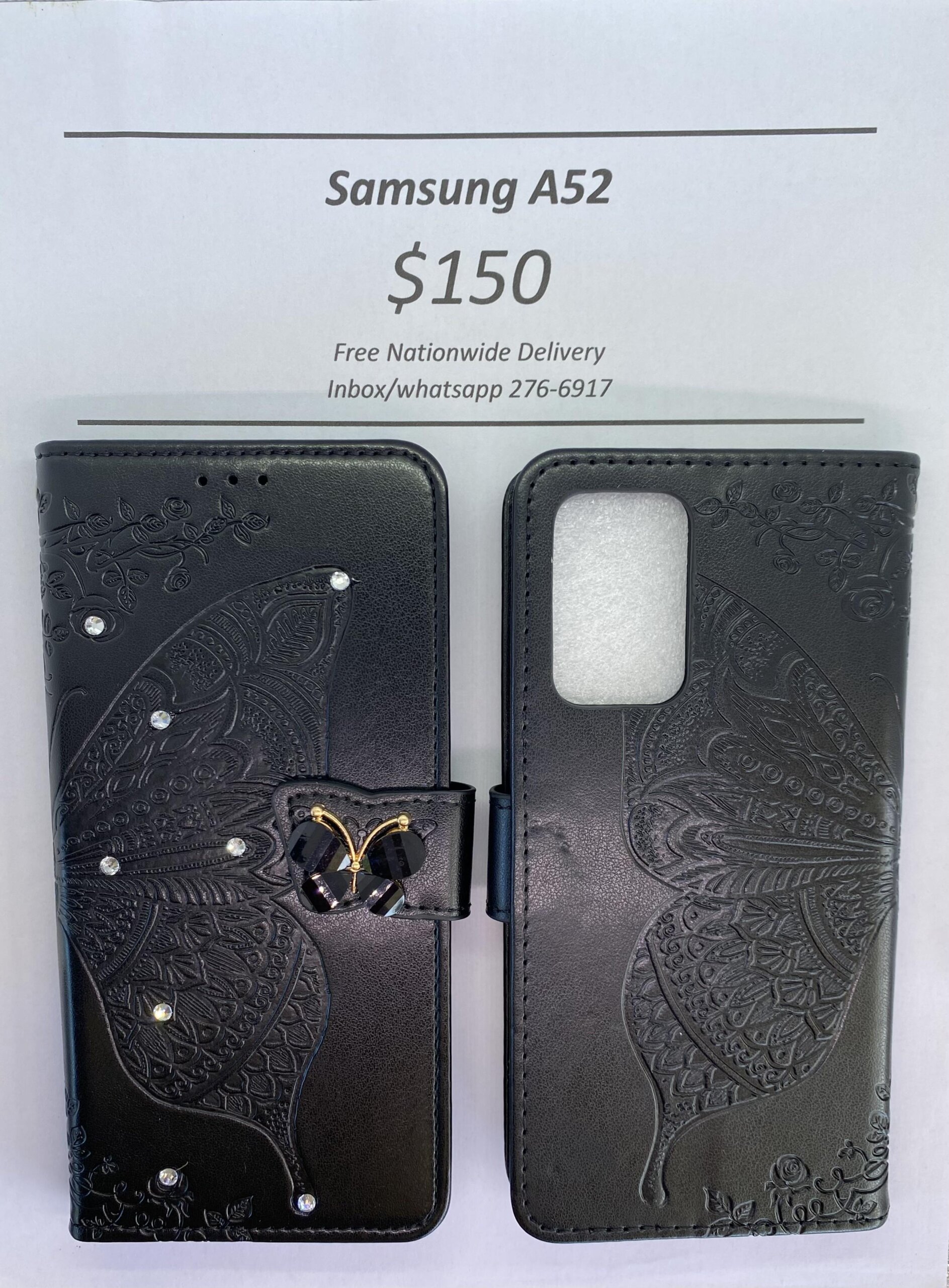 A52 Black Butterfly Wallet