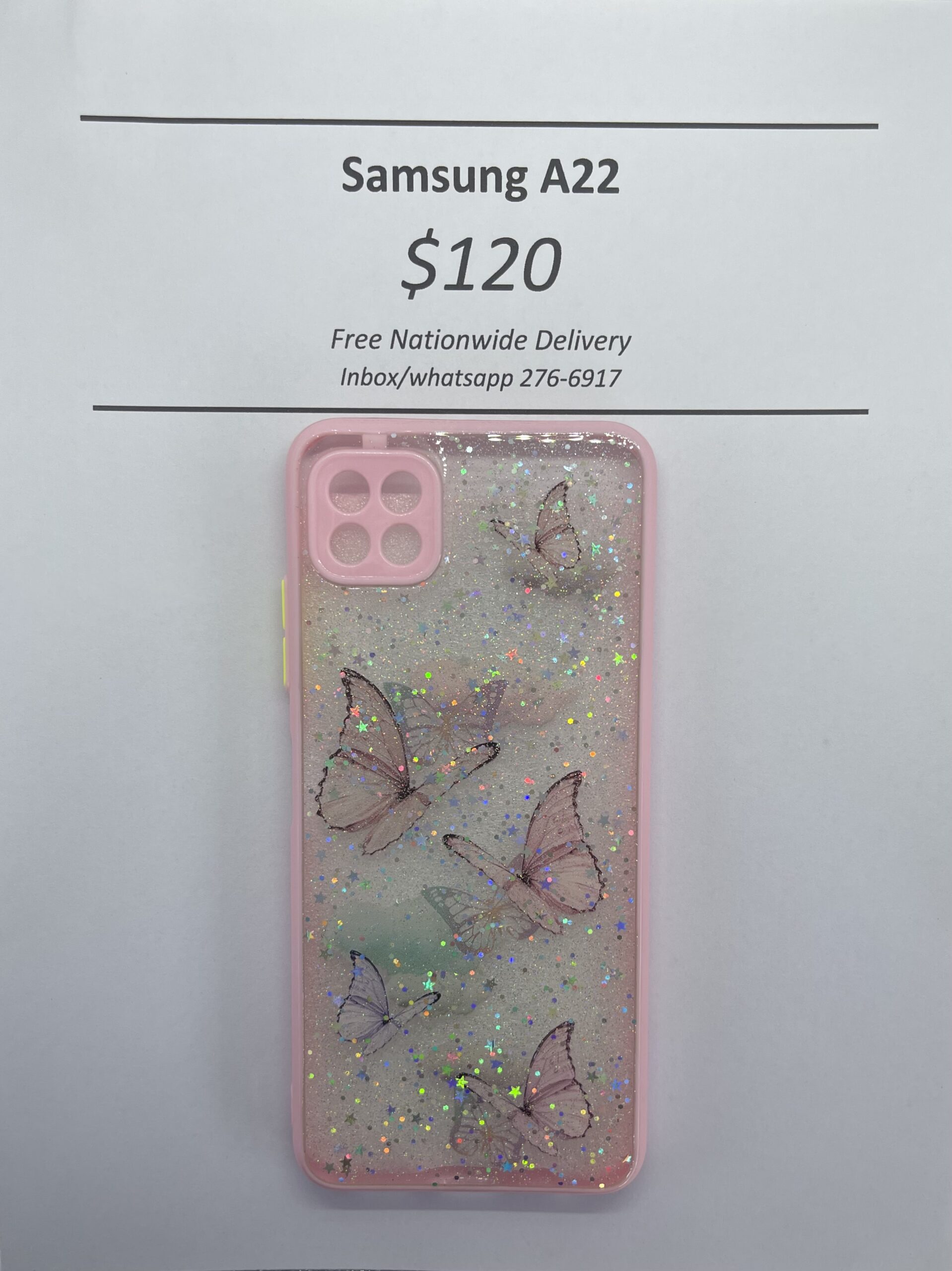 A22 5G Light Pink Butterfly